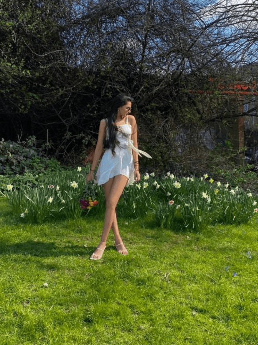 Madeline white knot dress - Emprall