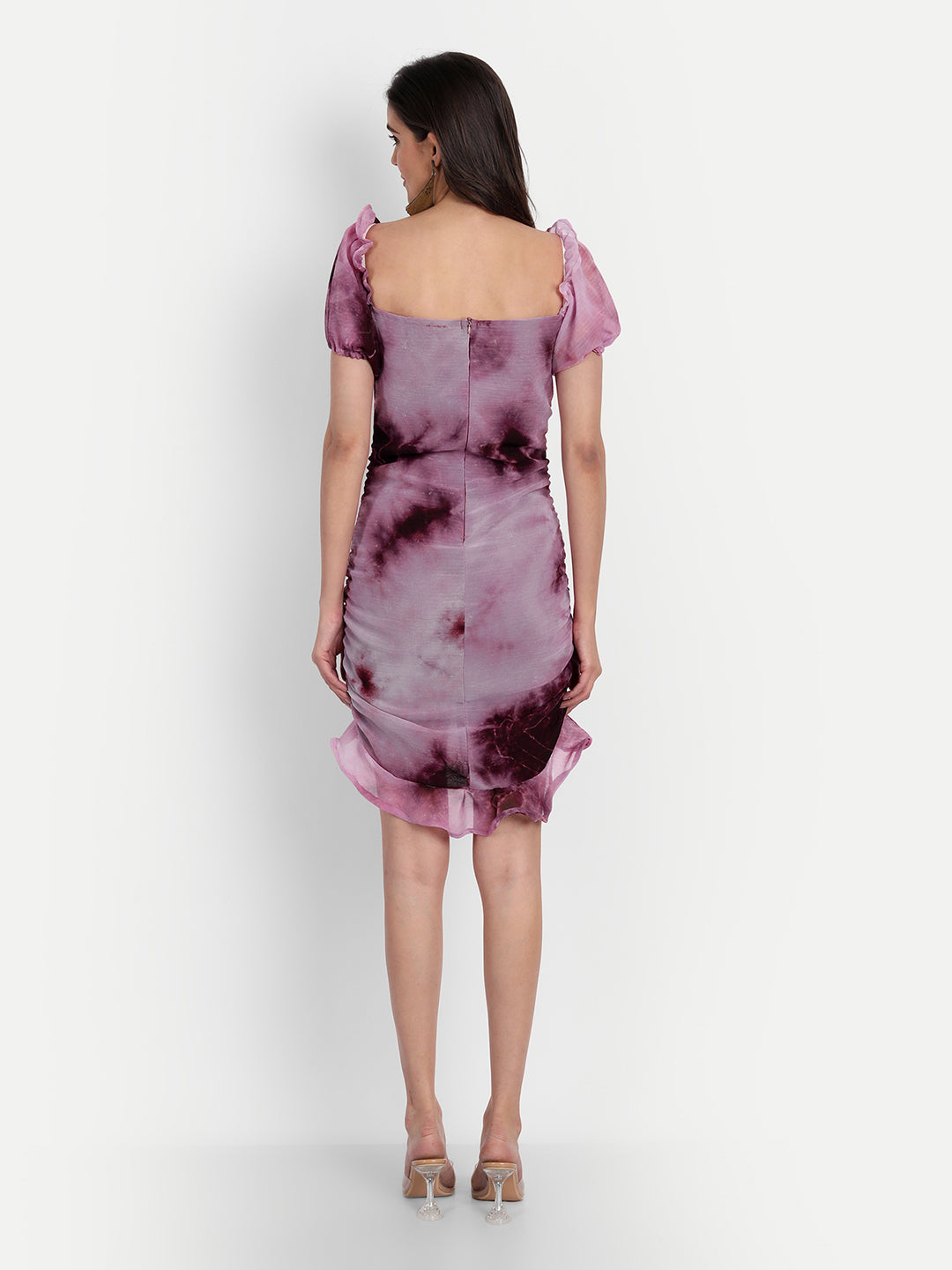 Lush wine tie & dye dress - Emprall