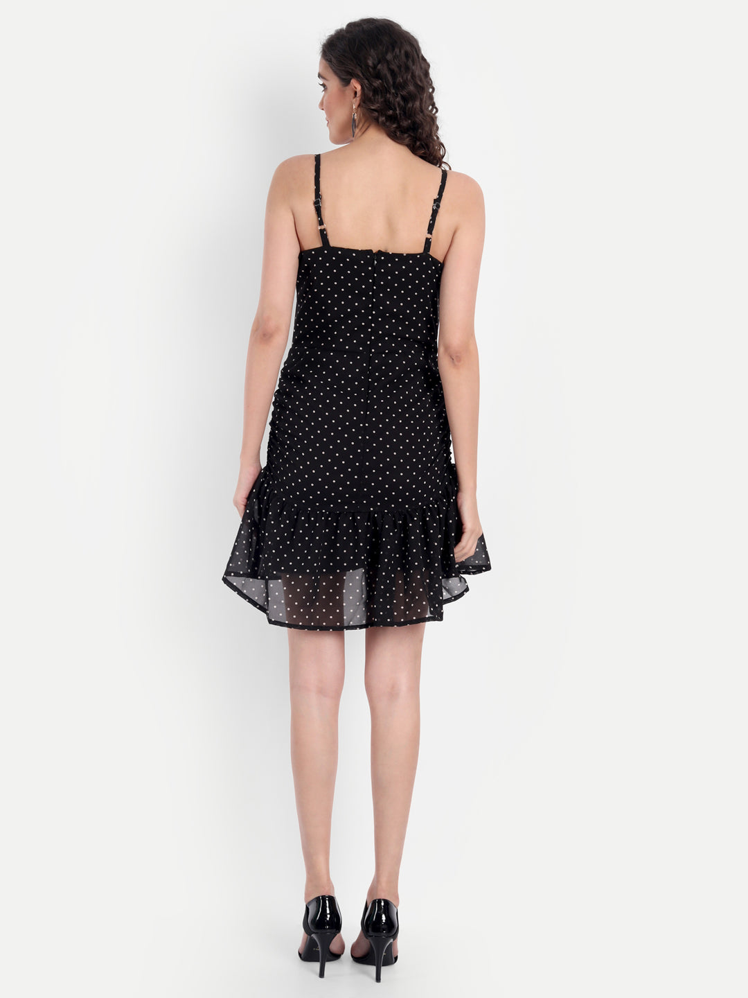 Clara Black polka dot dress - Emprall