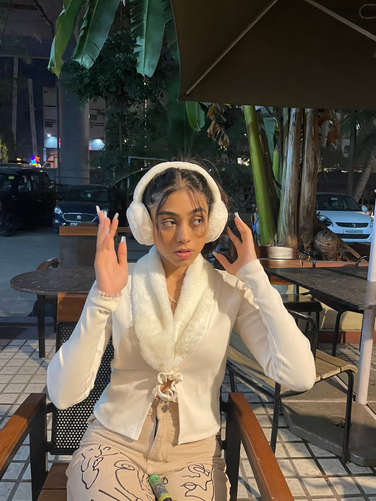 Zuri Cream faux cardigan top - Emprall