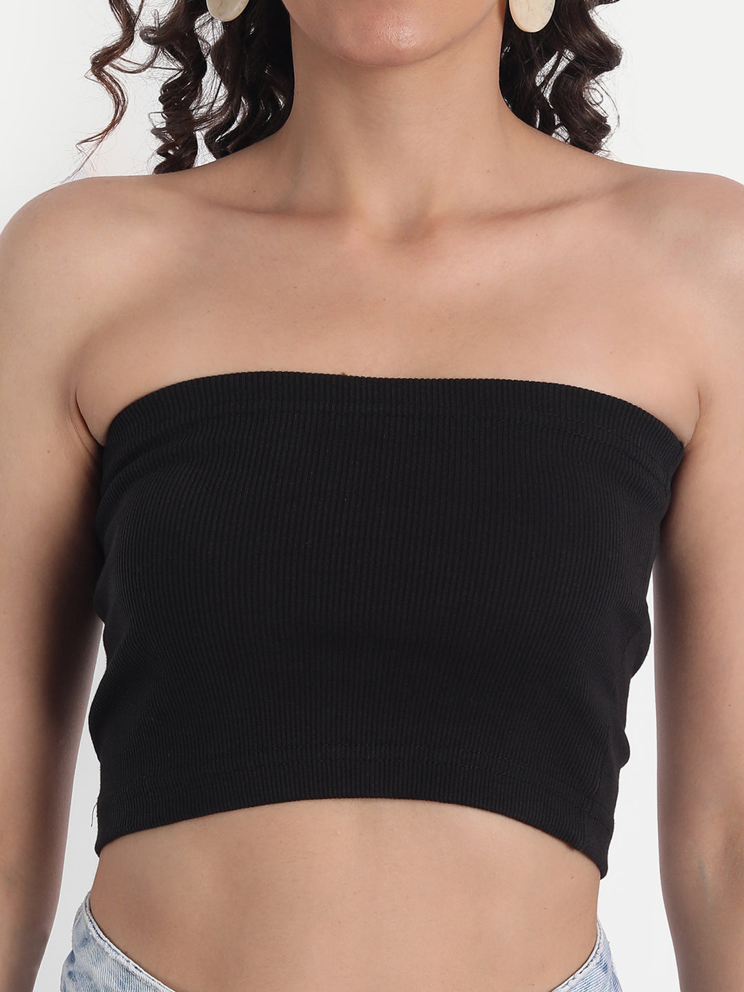 Black Staple Tube Top