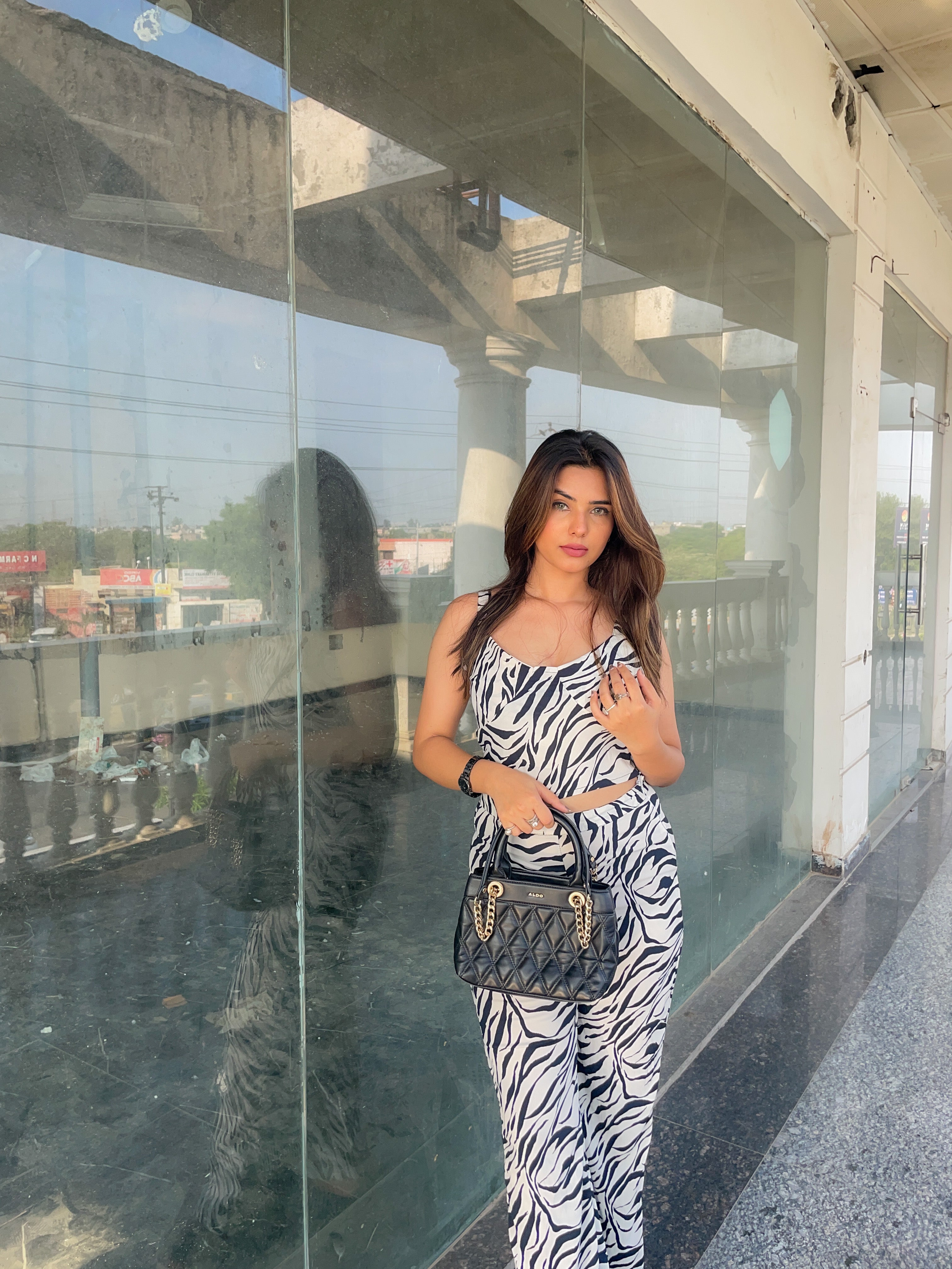 White zebra coord set - Emprall