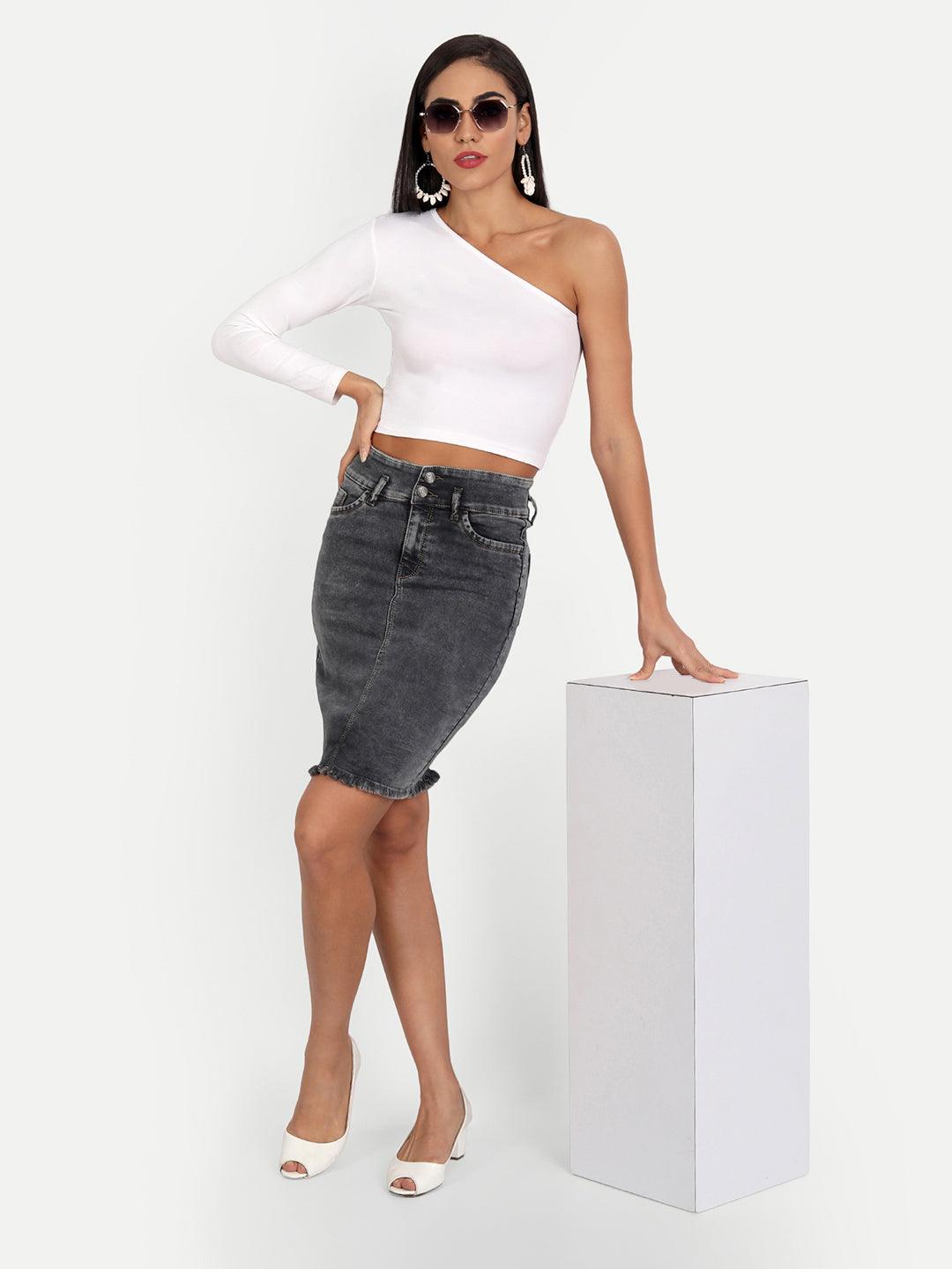 Regan White One Shoulder Top - Emprall