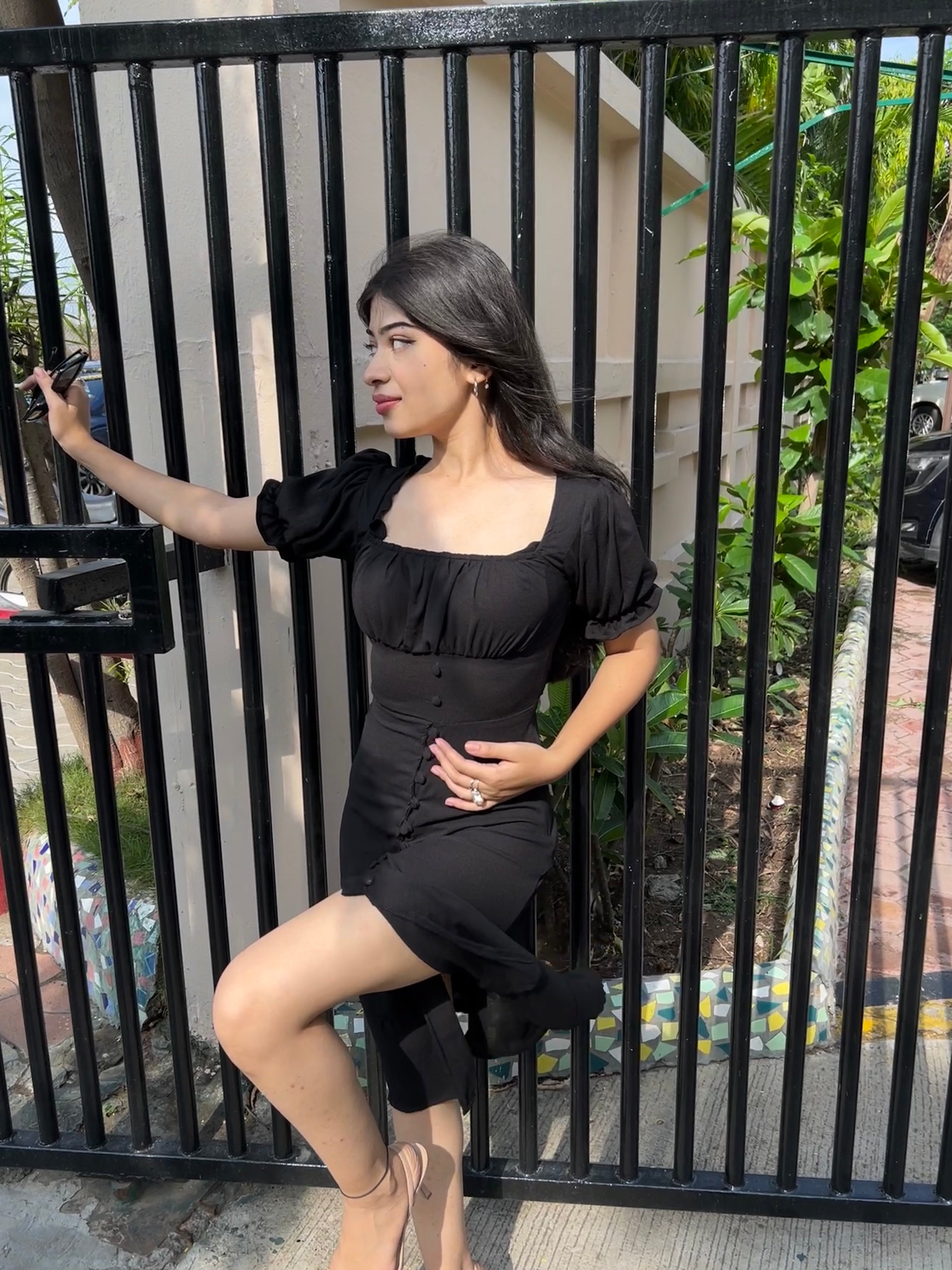 Betty midi black dress - Emprall