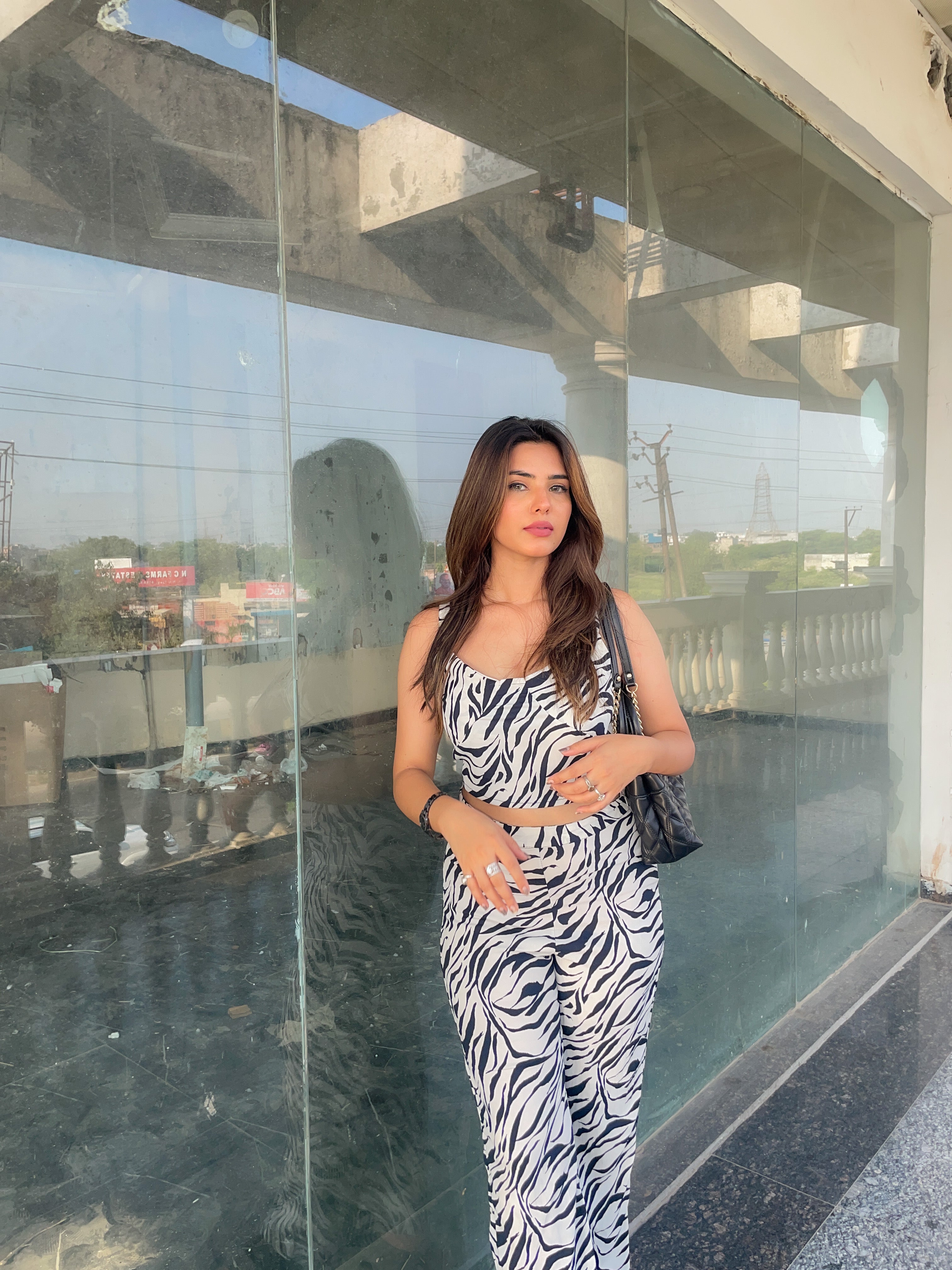 White zebra coord set - Emprall