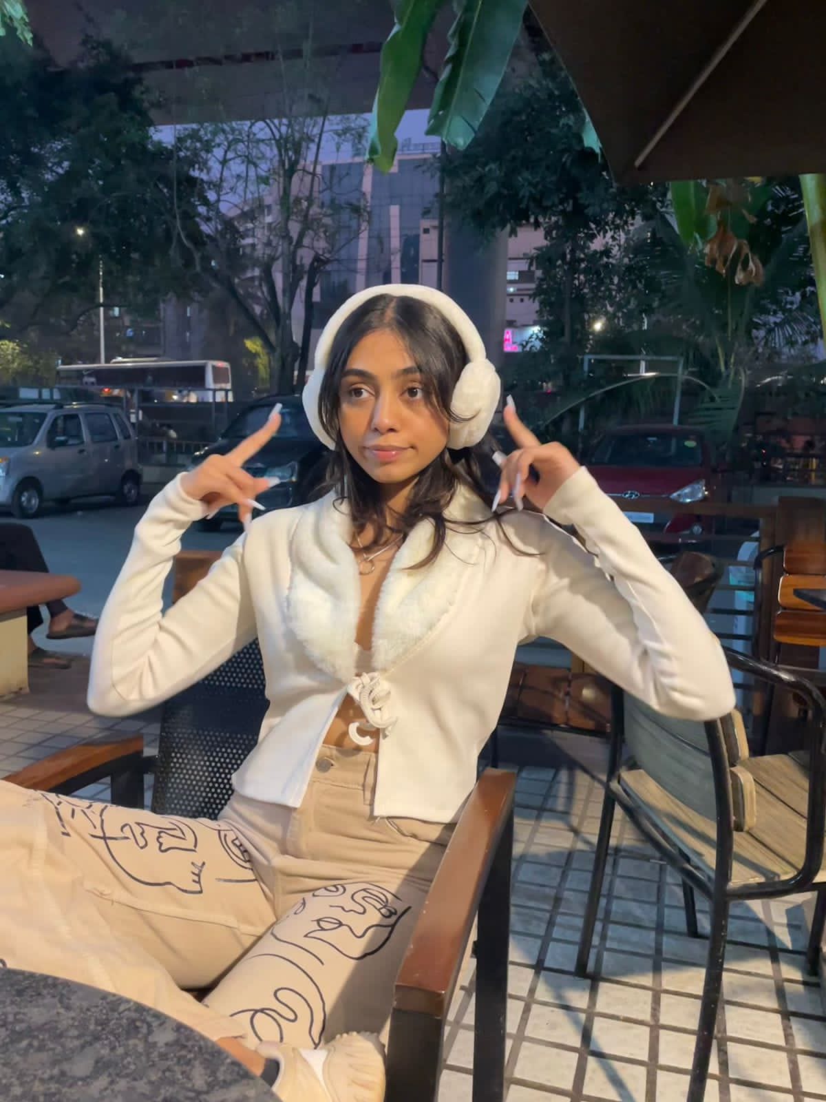 Zuri Cream faux cardigan top - Emprall