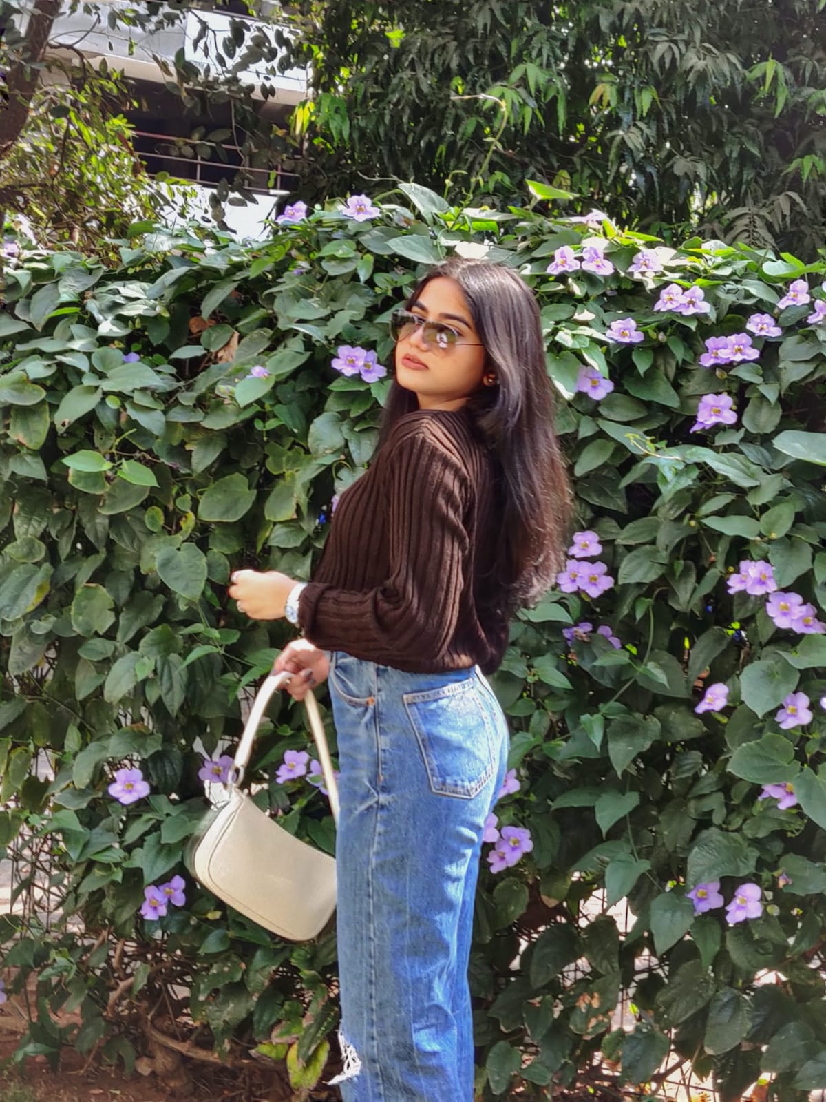 Elsa brown knitted cardigan top - Emprall