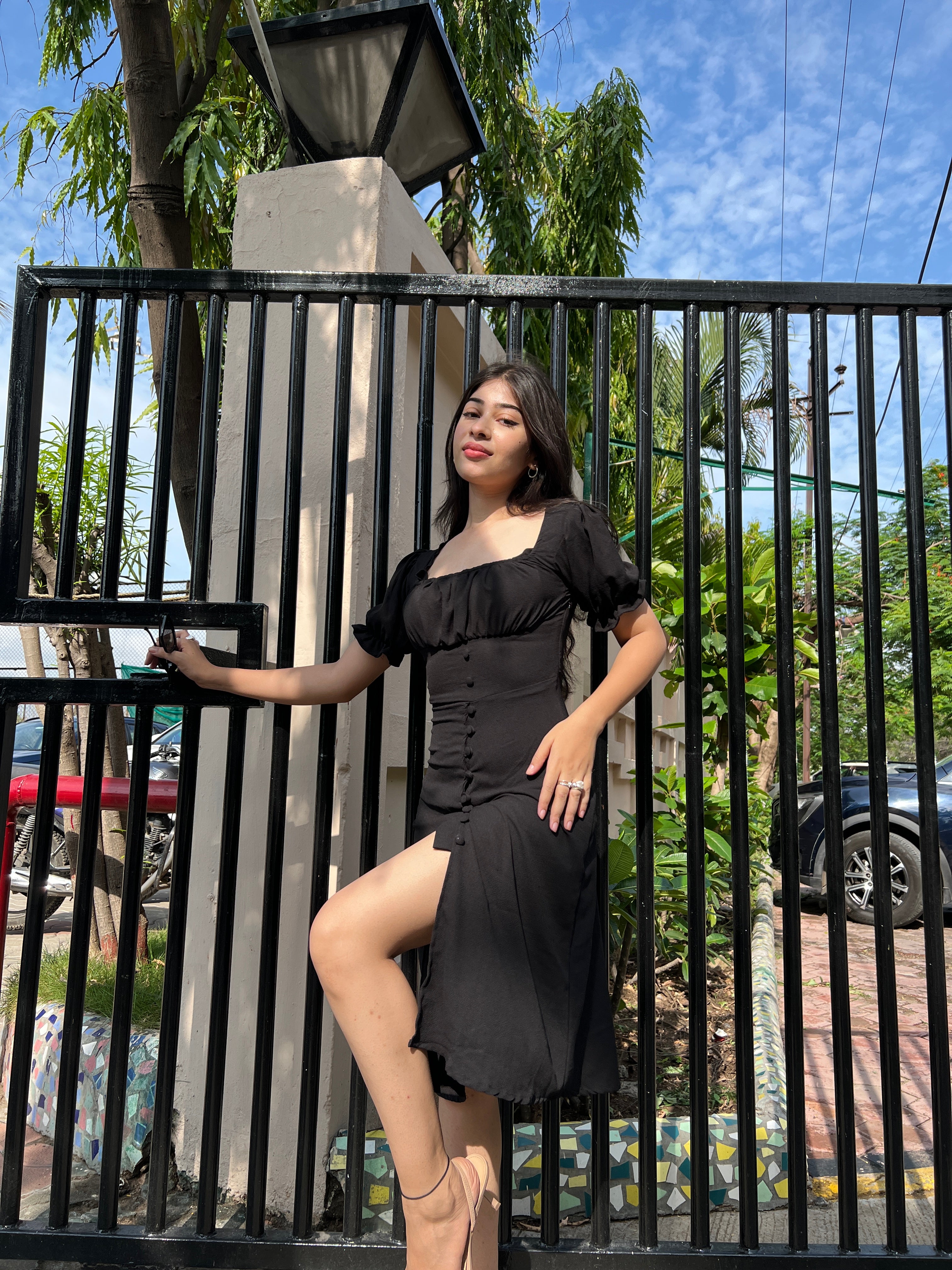 Betty midi black dress - Emprall