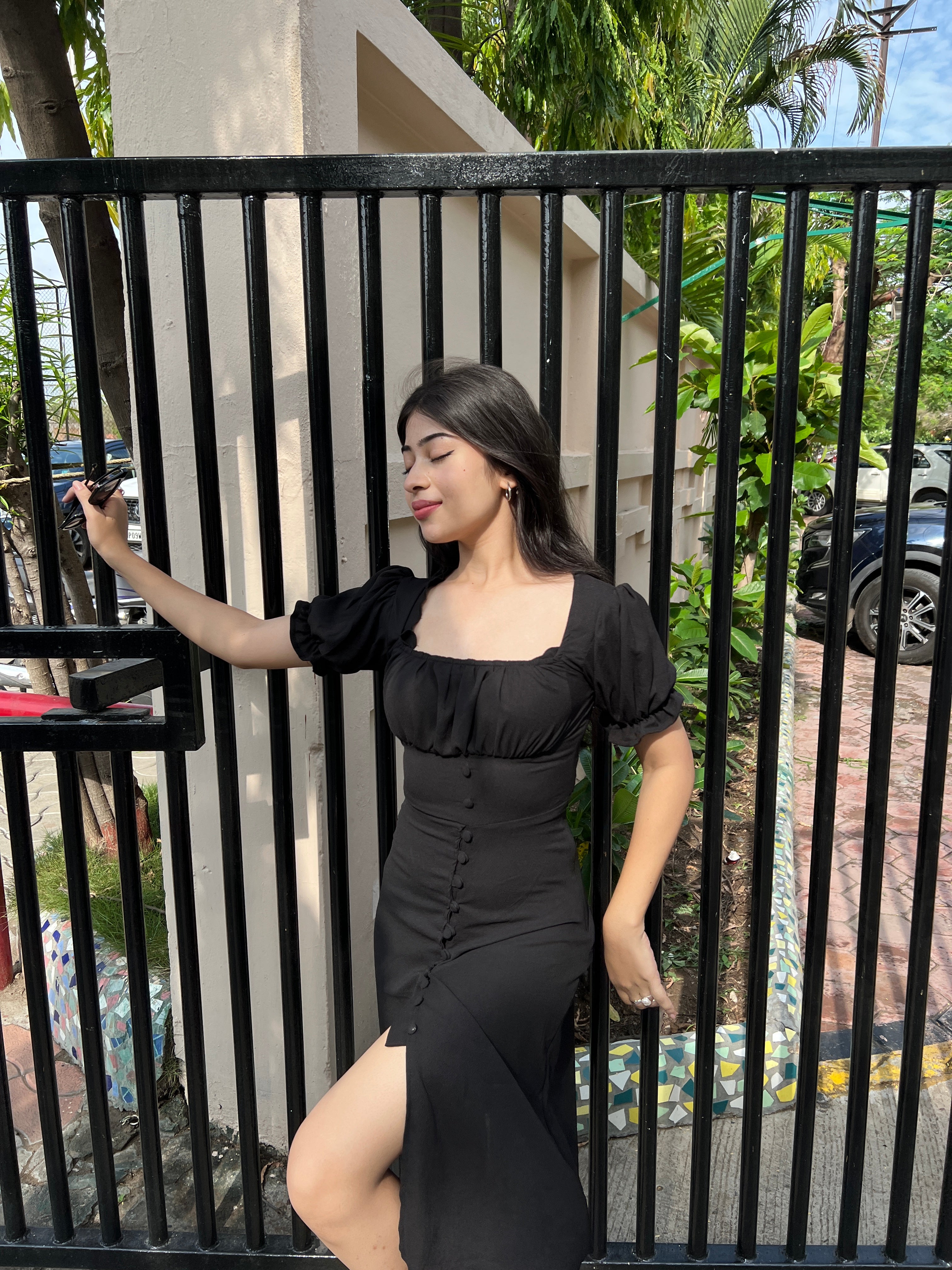 Betty midi black dress - Emprall