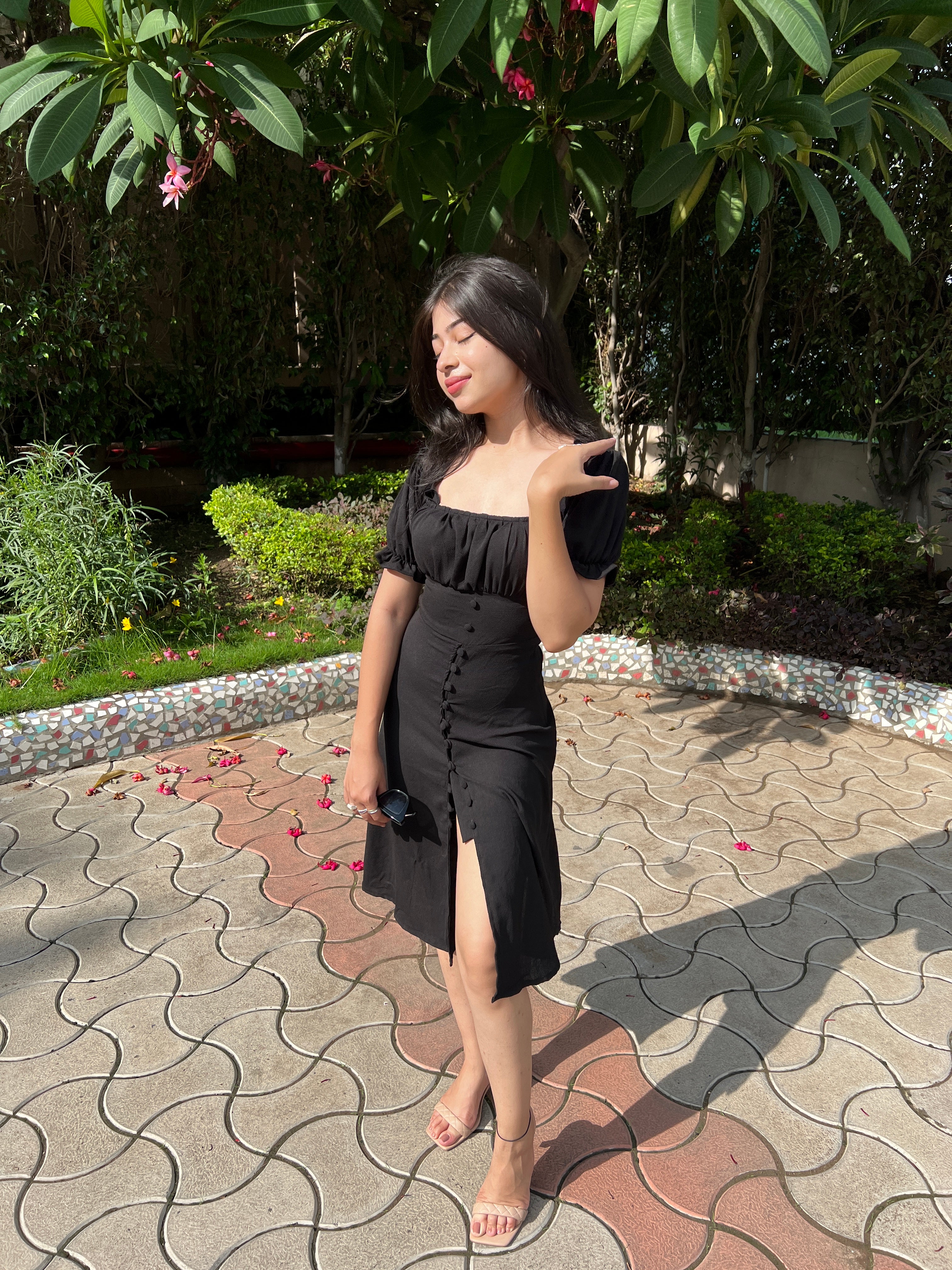 Betty midi black dress - Emprall