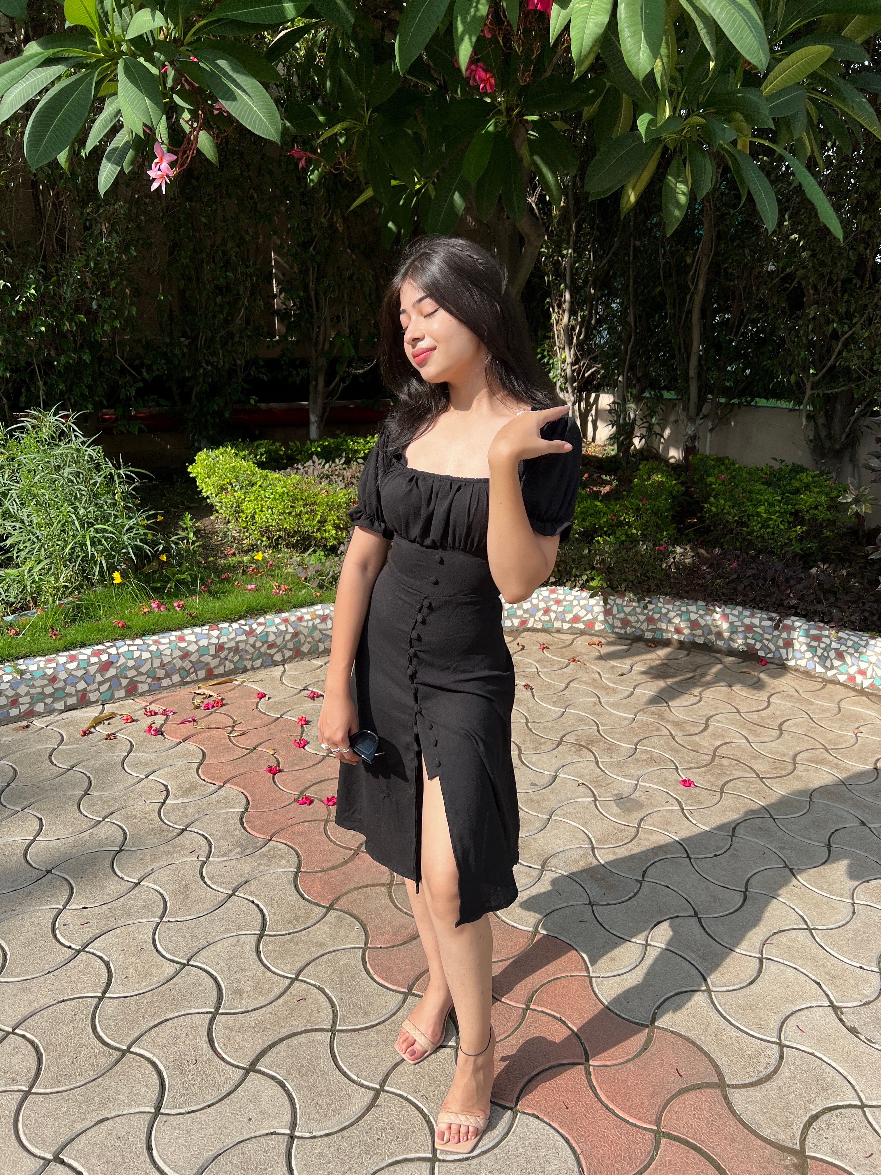 Betty midi black dress - Emprall 