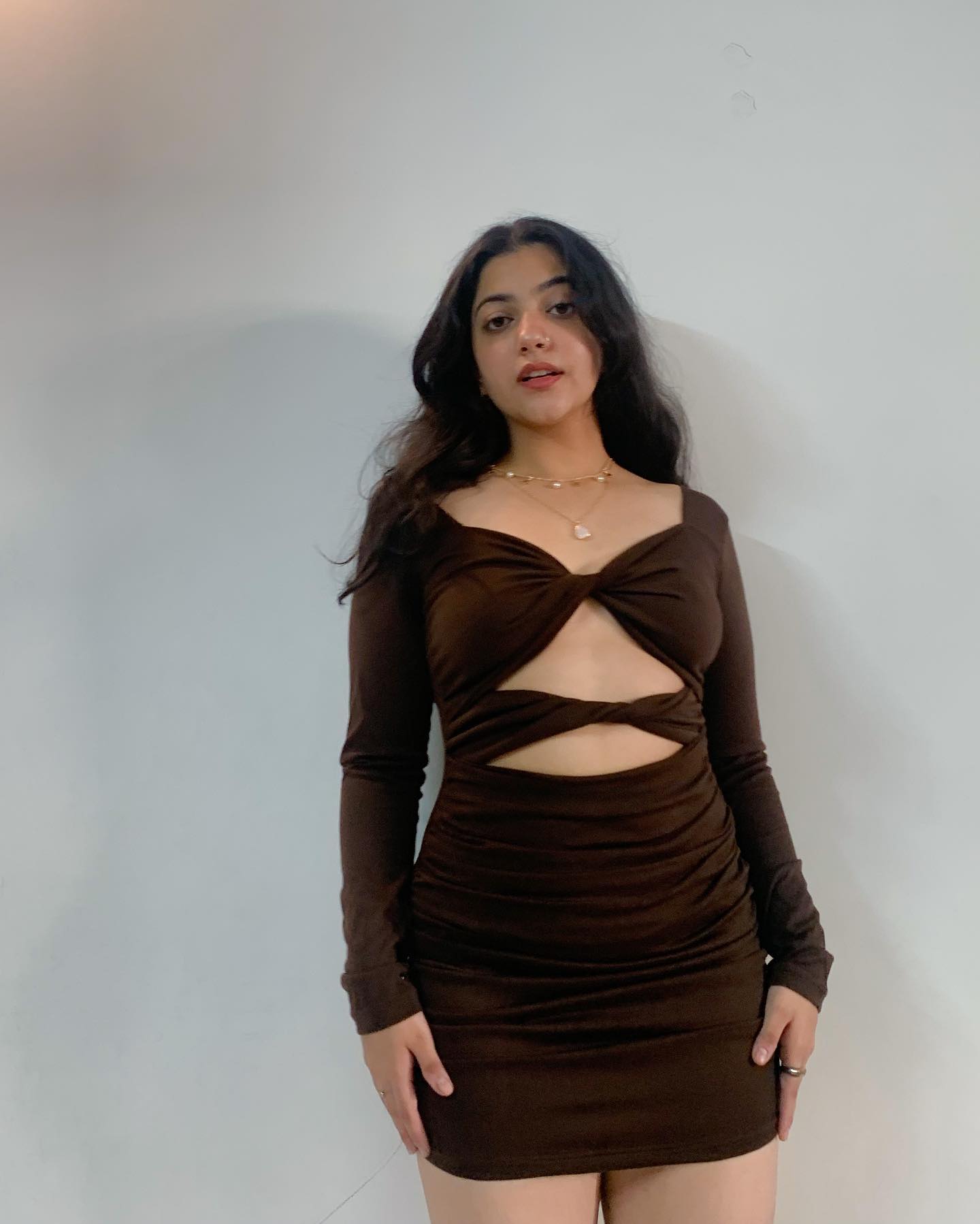 Noelle brown criss cross dress - Emprall