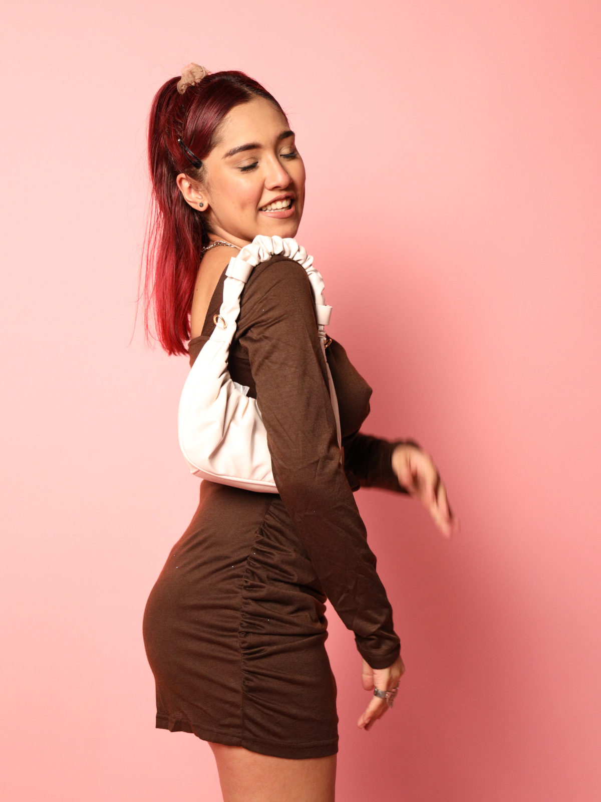 Noelle brown criss cross dress - Emprall