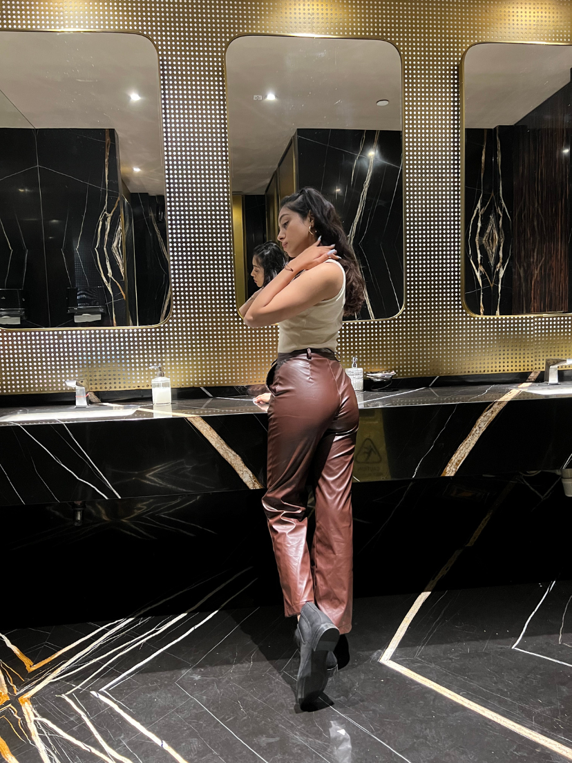 Bronx PU pants Brown - Emprall