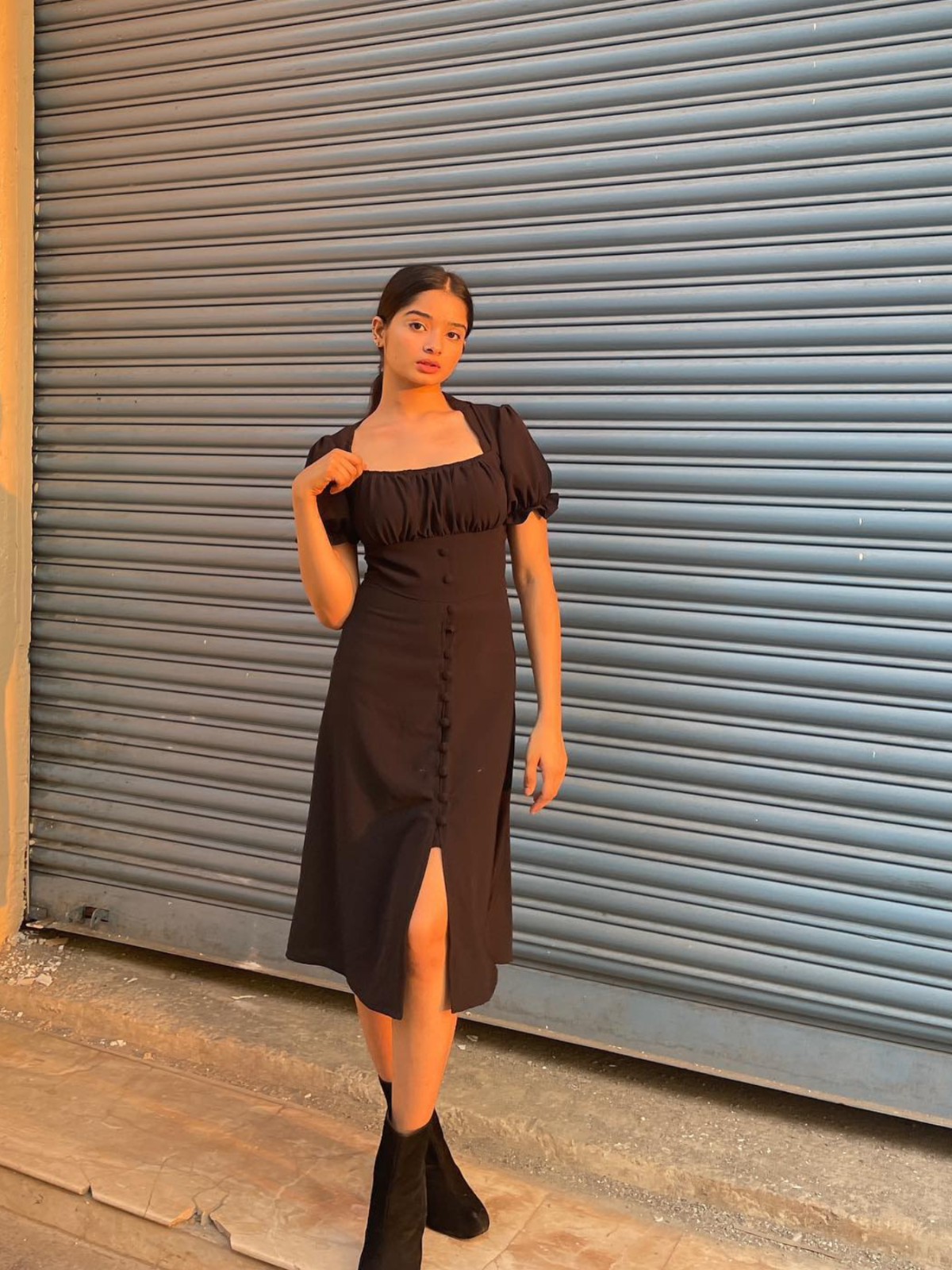 Betty midi black dress - Emprall
