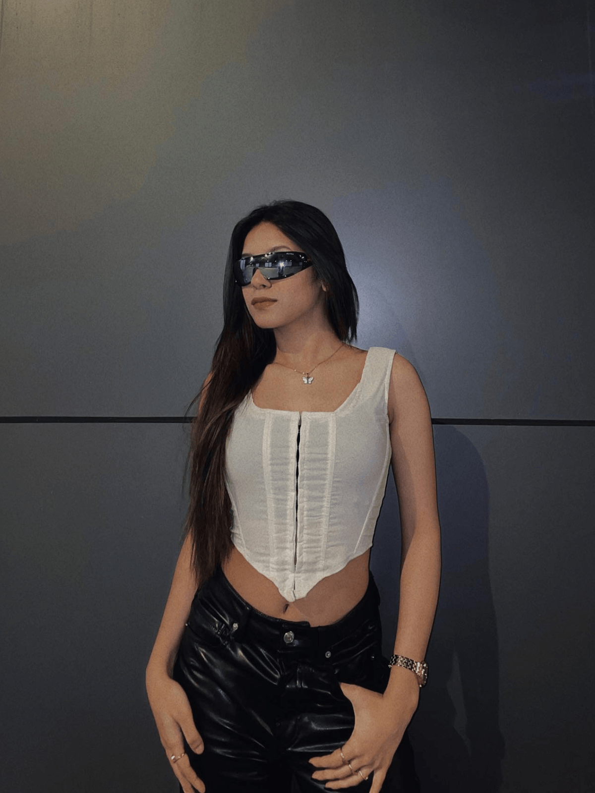 Shea white corset top - Emprall
