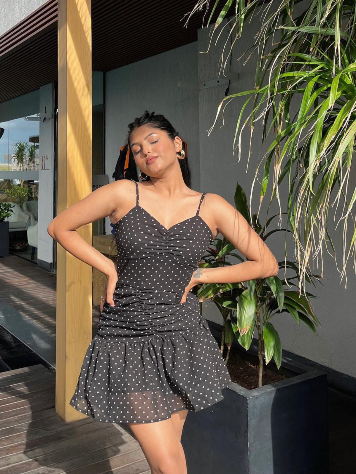Clara Black polka dot dress - Emprall