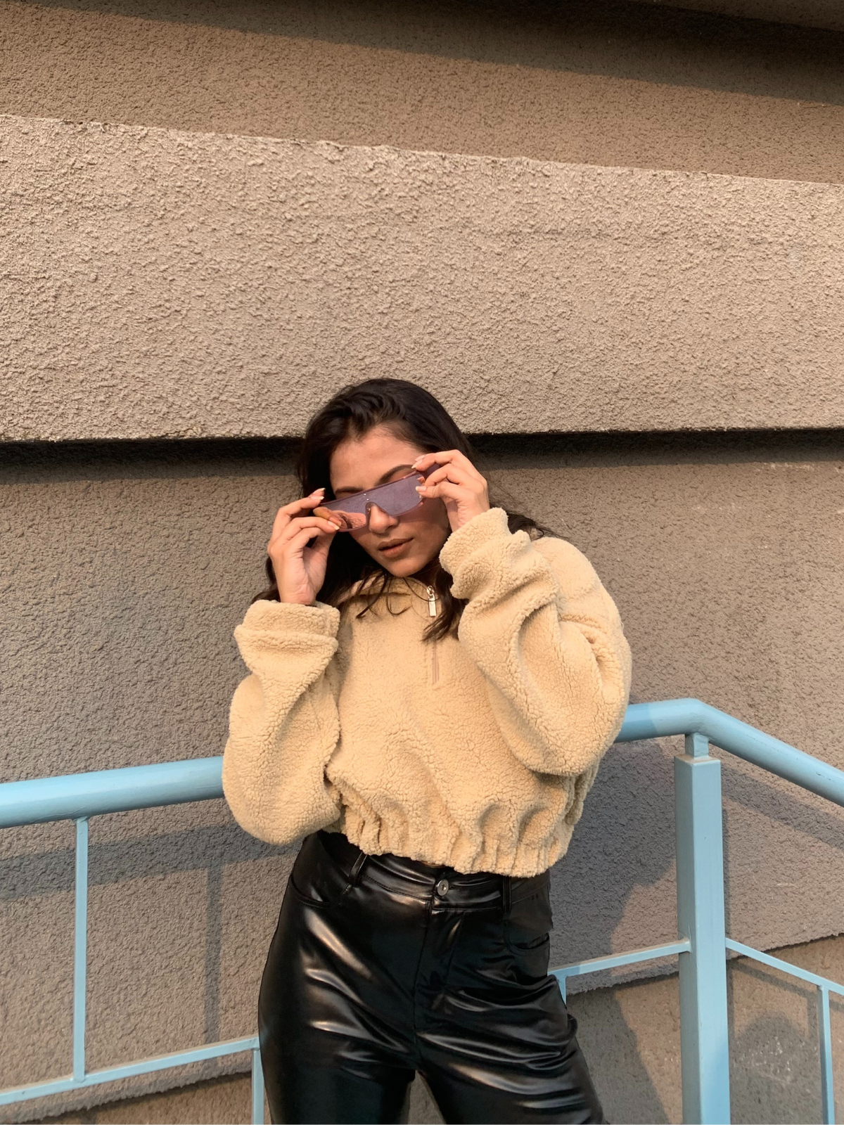Beige polar fleece Oversized jacket - Emprall