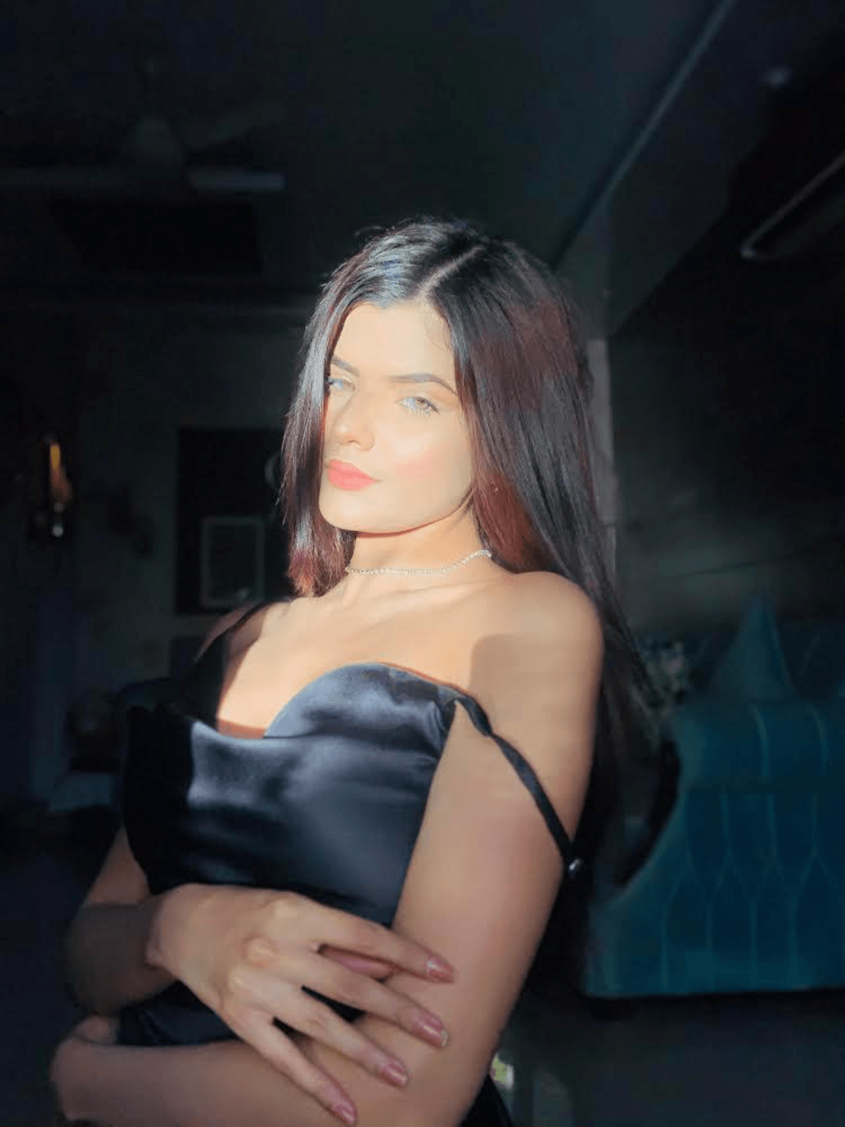 Eternity Black Satin Dress - Emprall