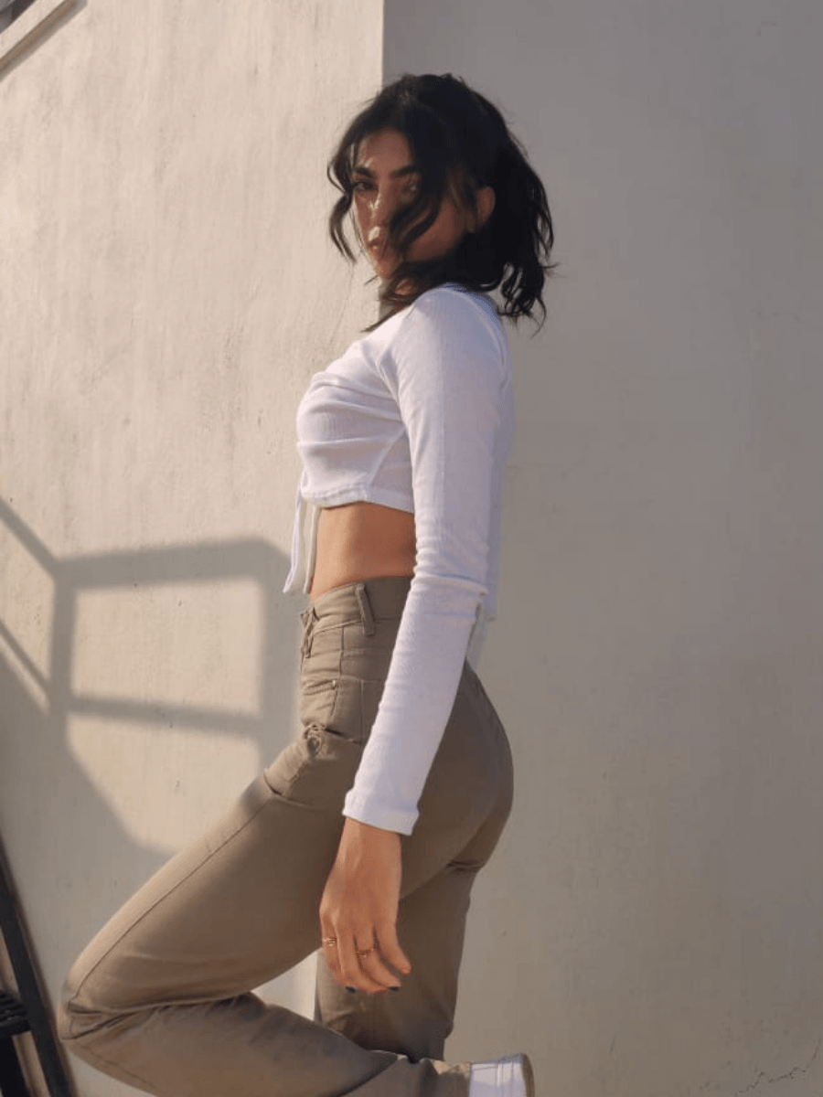 White Ruched top - Emprall