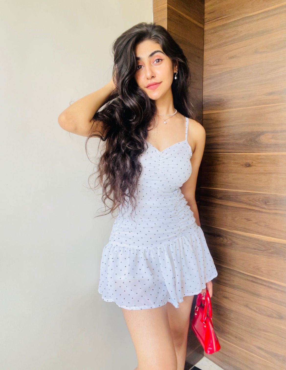 Clara white polka dot dress - Emprall