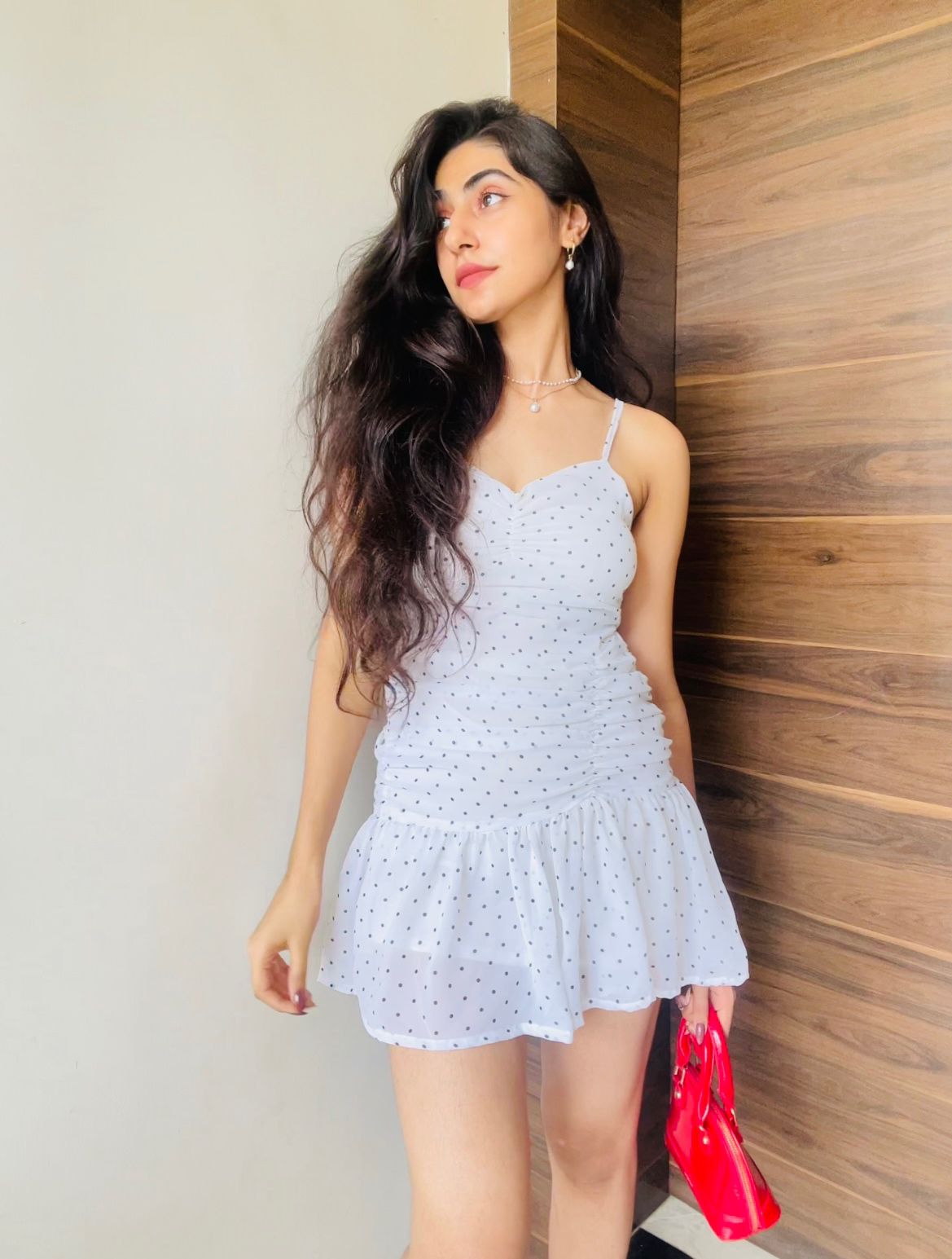 Clara white polka dot dress - Emprall