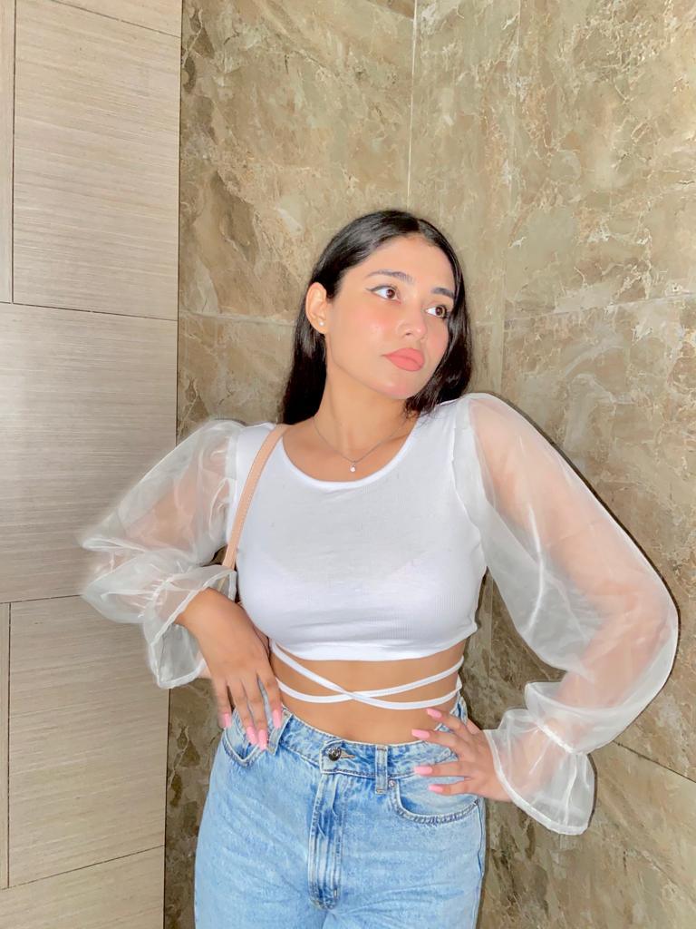 Samara organza top white - Emprall