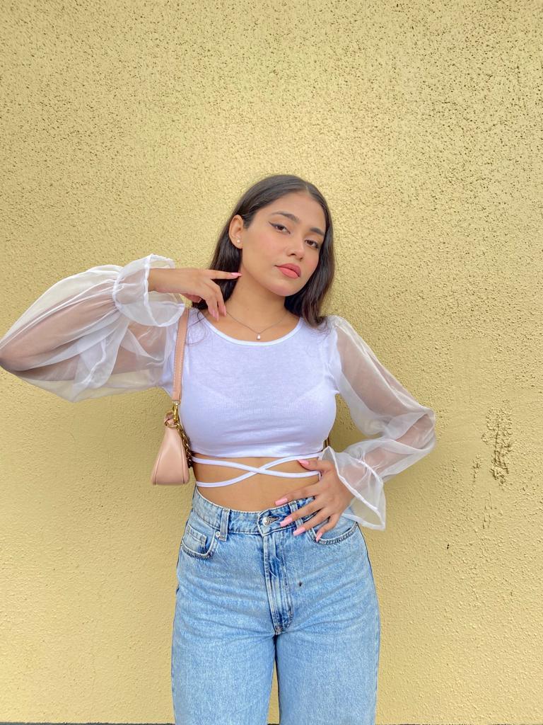 Samara organza top white - Emprall