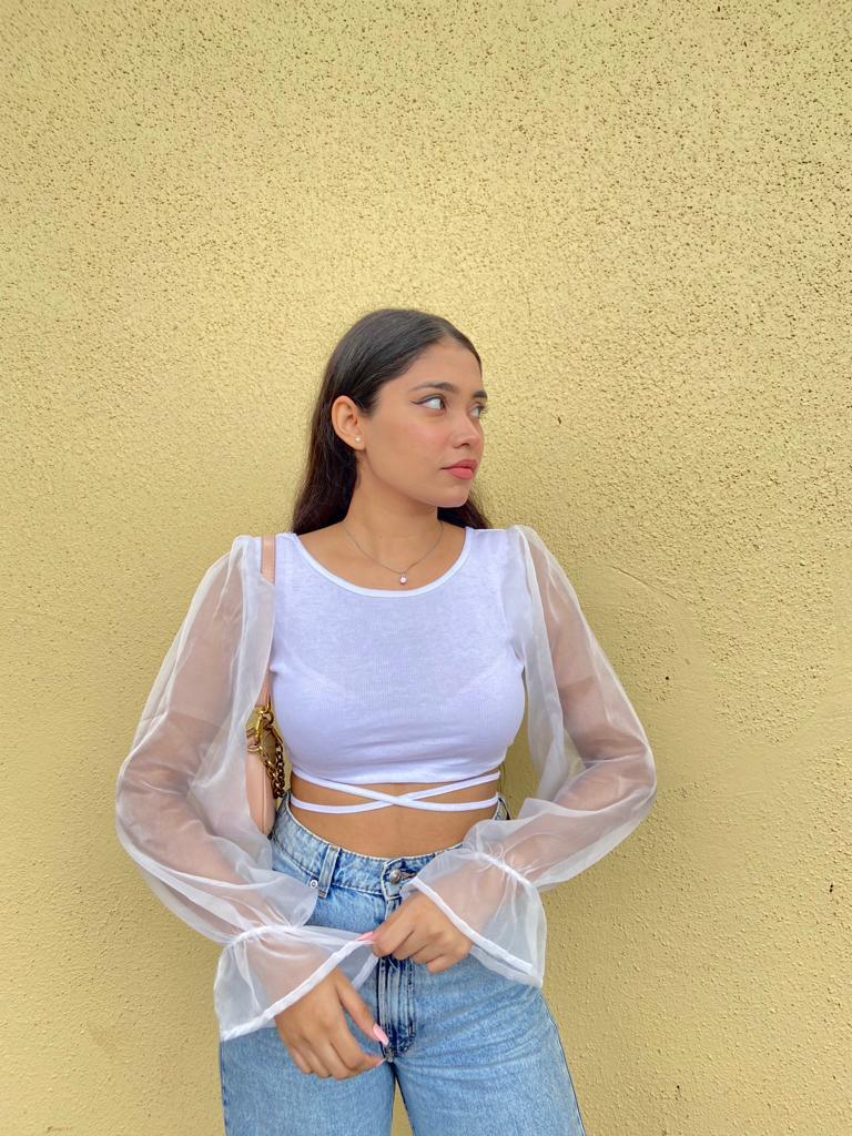 Samara organza top white - Emprall