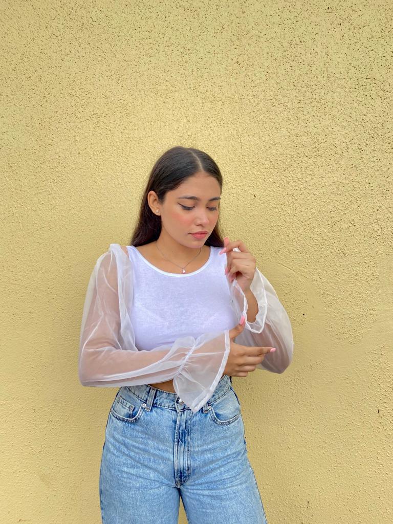 Samara organza top white - Emprall