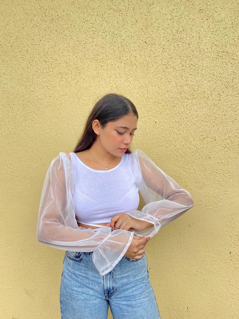 Samara organza top white - Emprall