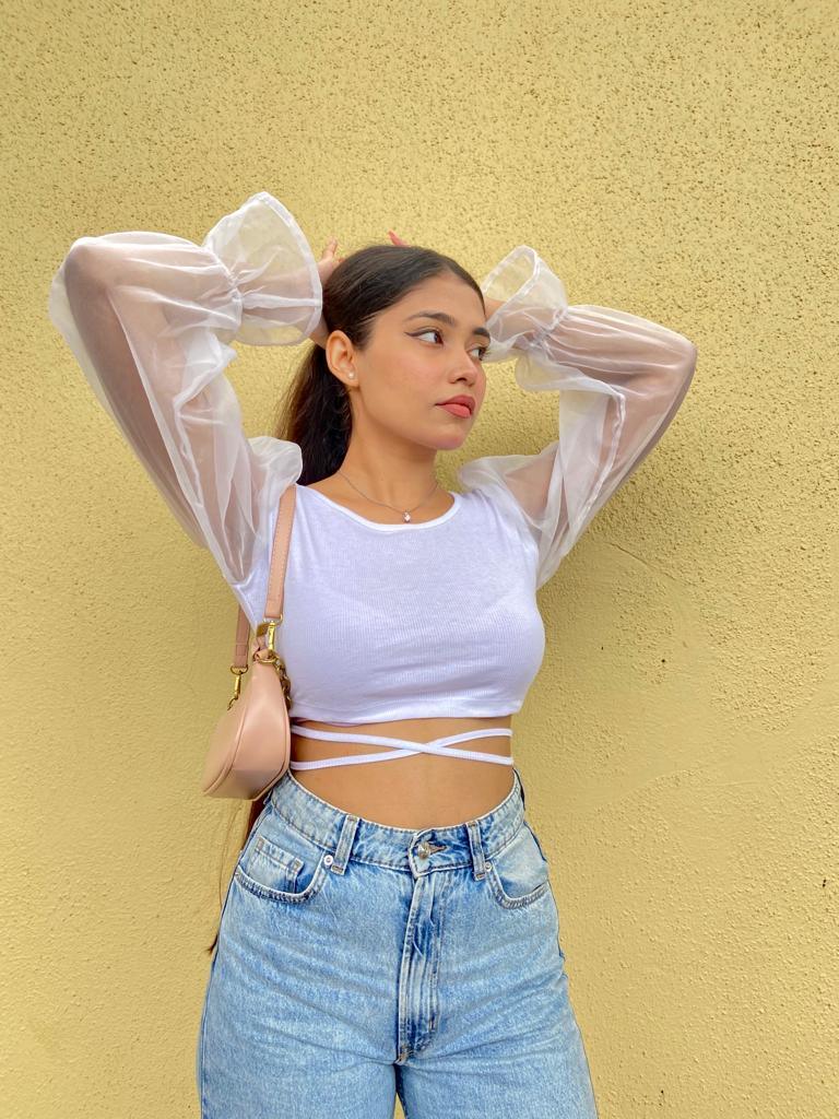 Samara organza top white - Emprall