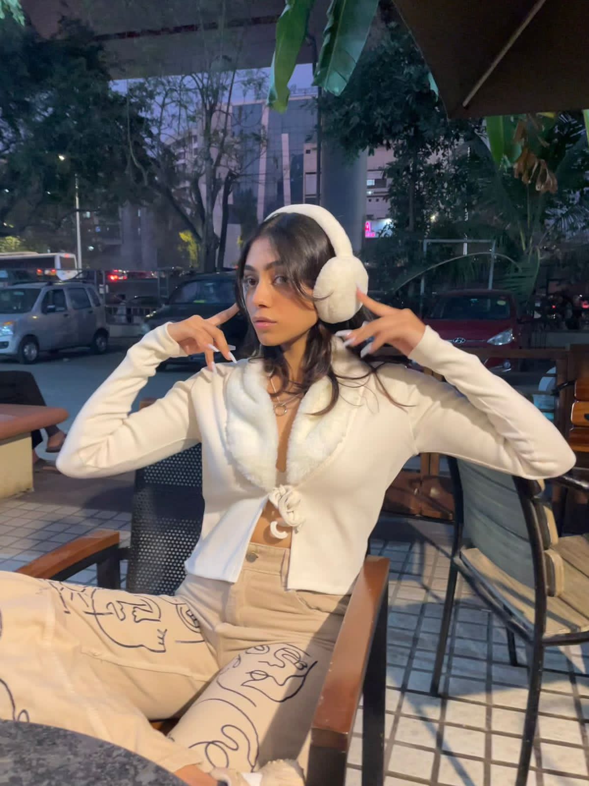 Zuri Cream faux cardigan top - Emprall