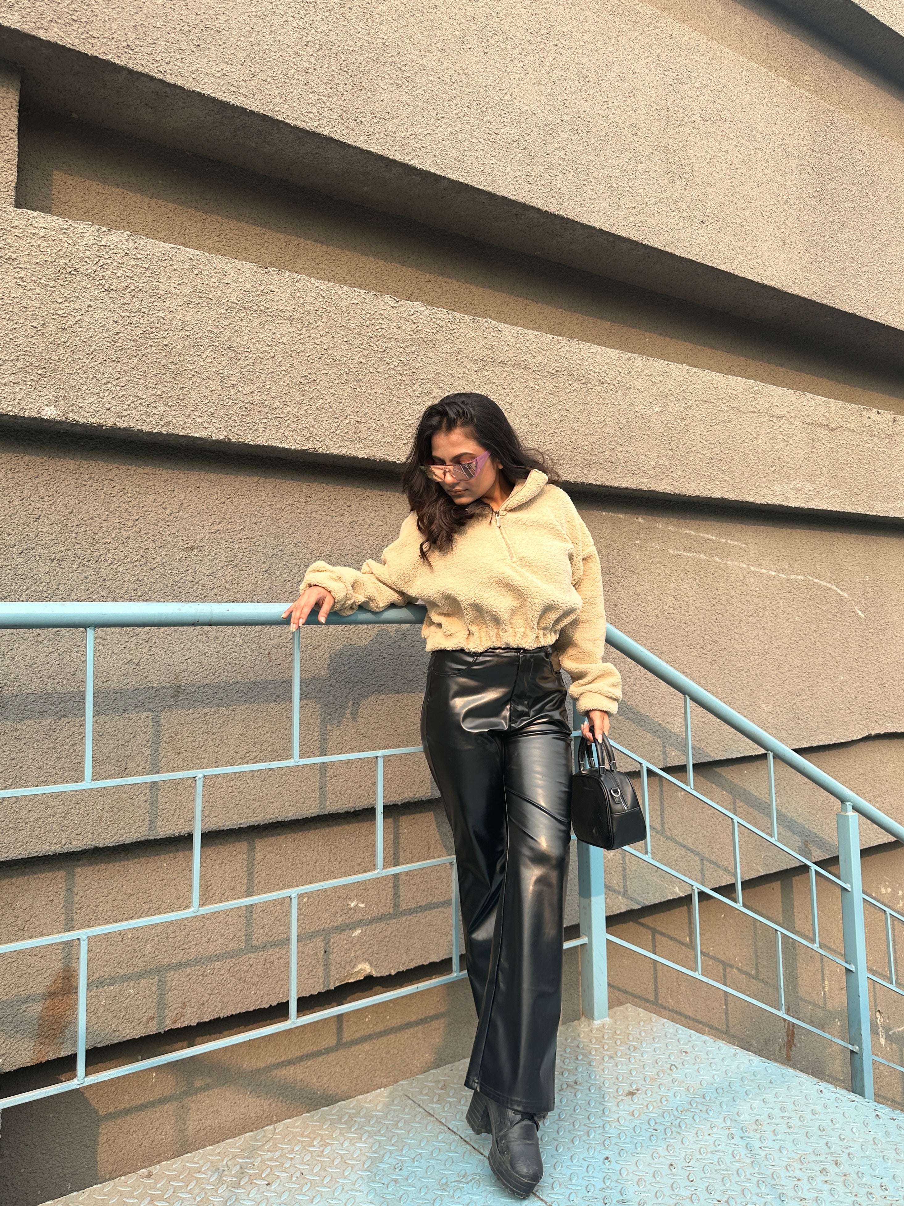 Beige polar fleece Oversized jacket - Emprall