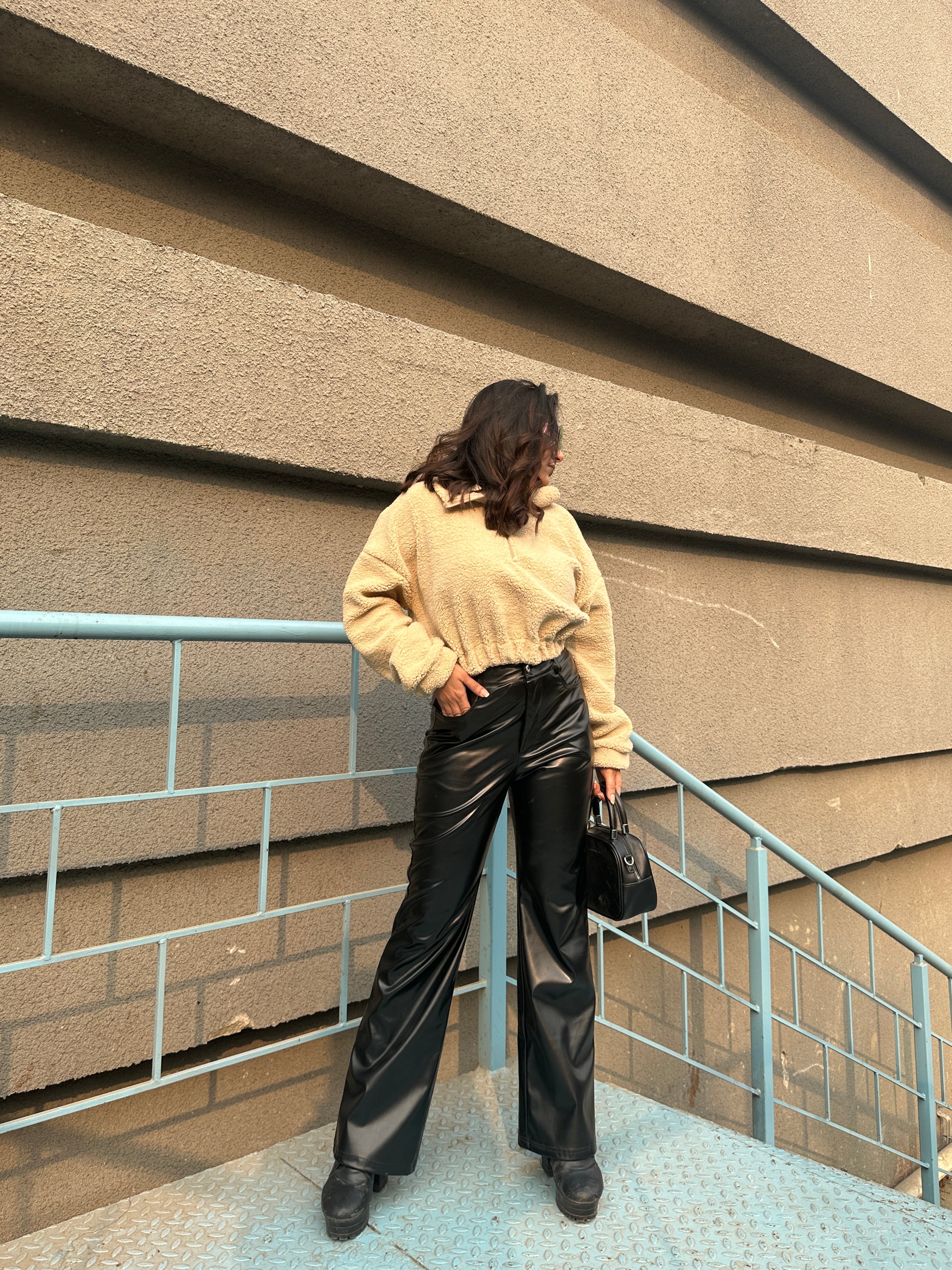 Beige polar fleece Oversized jacket - Emprall