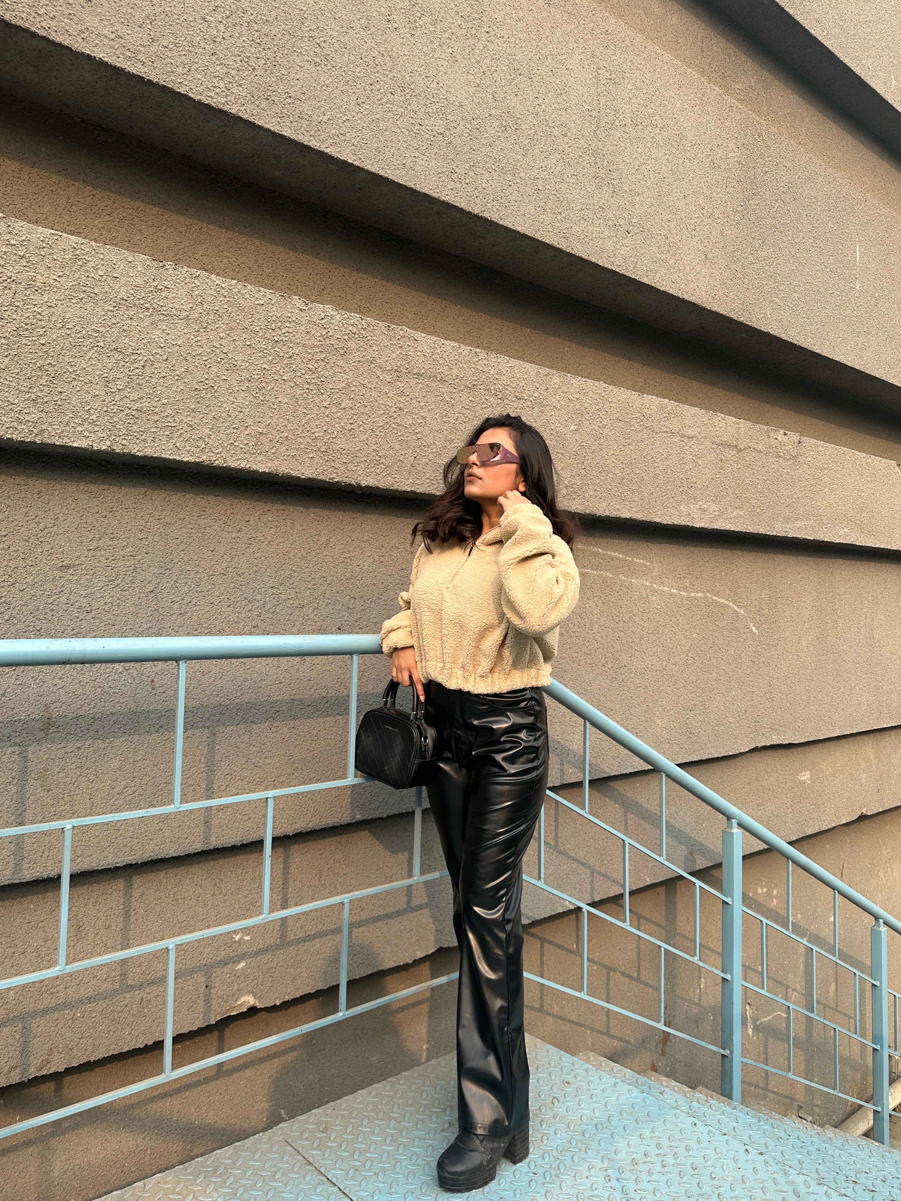 Beige polar fleece Oversized jacket - Emprall