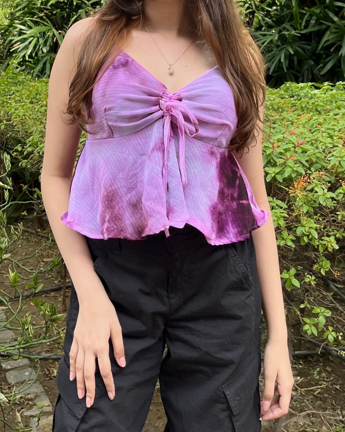 Edith wine tie & dye top - Emprall