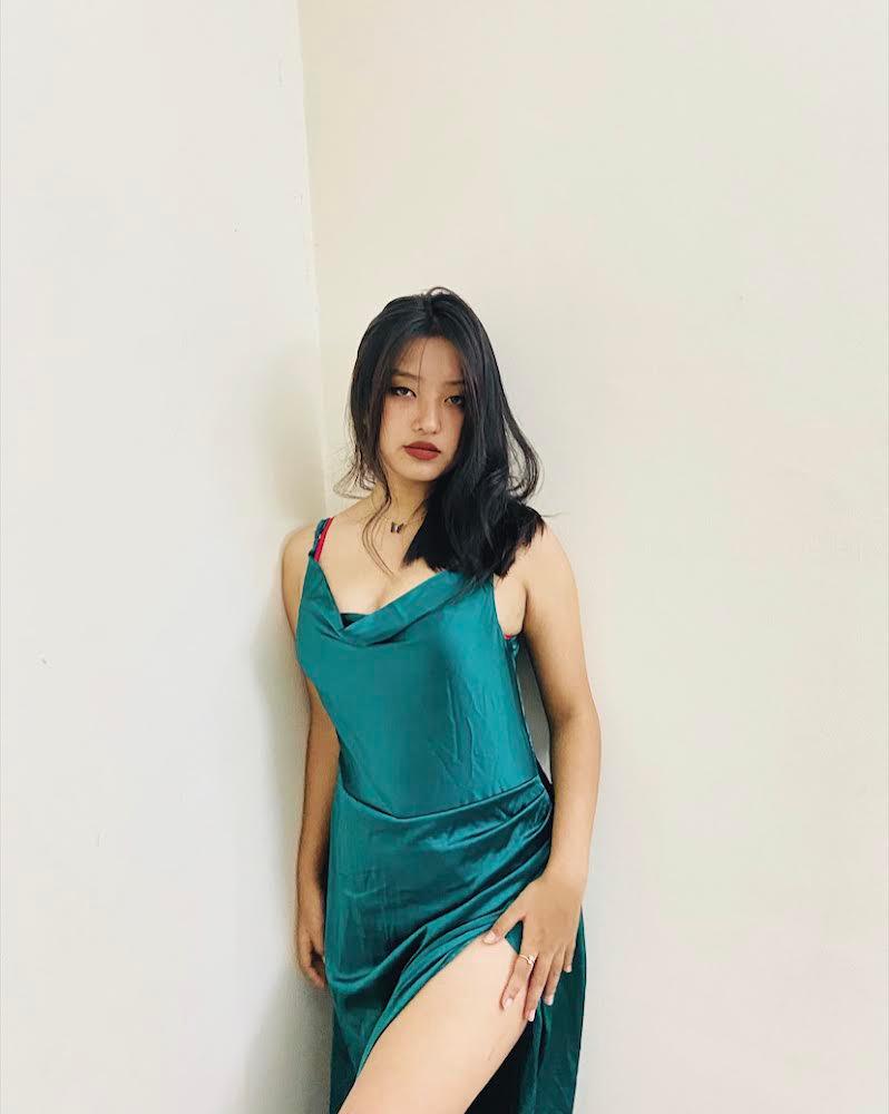 Emerald green satin dress - Emprall