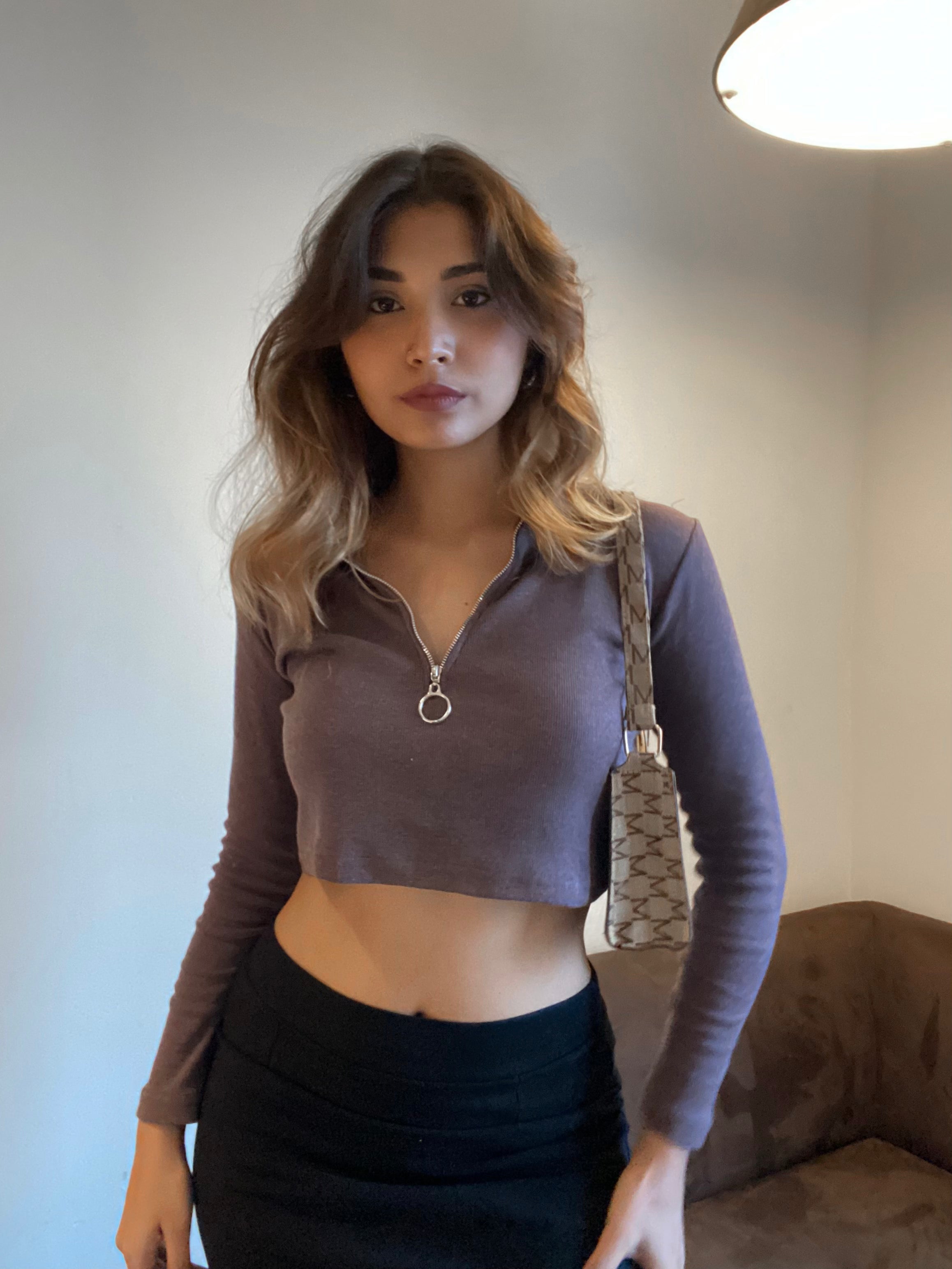 EMMY BROWN ZIPPER POLO - Emprall