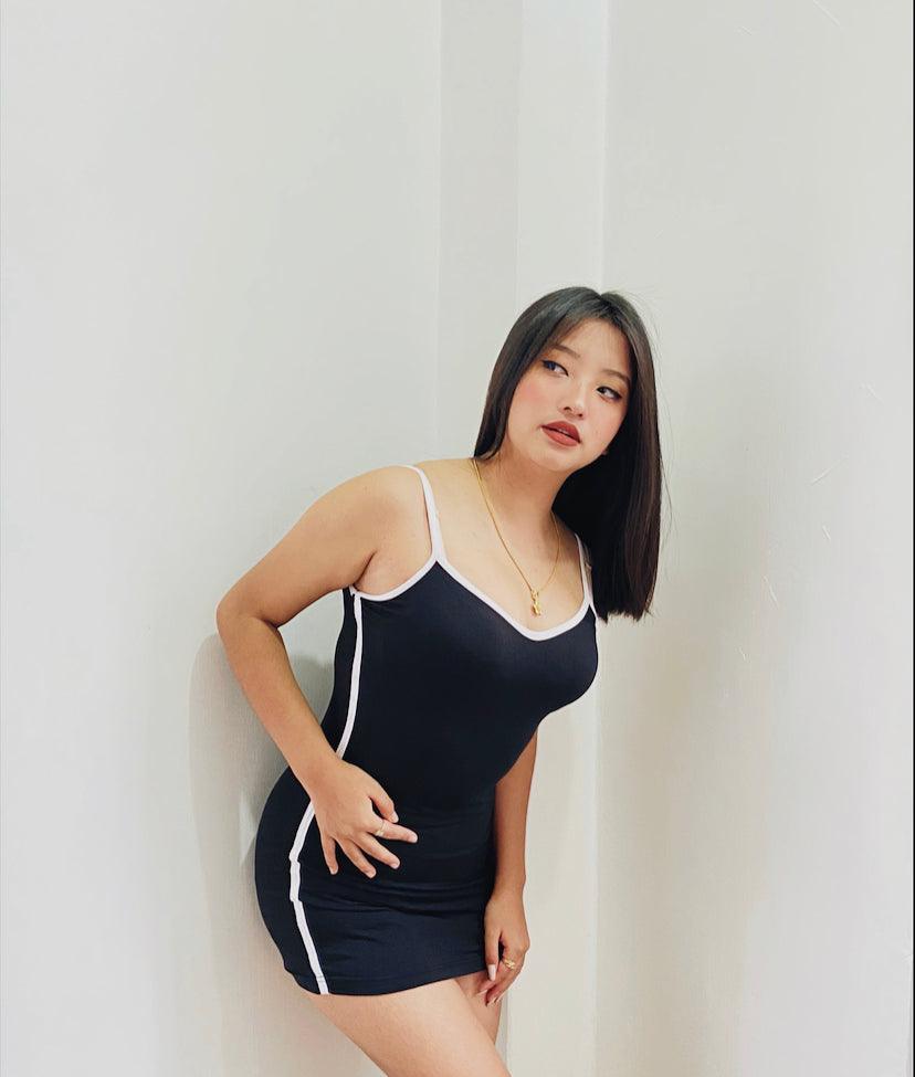 Midnight White Tipping Dress - Emprall