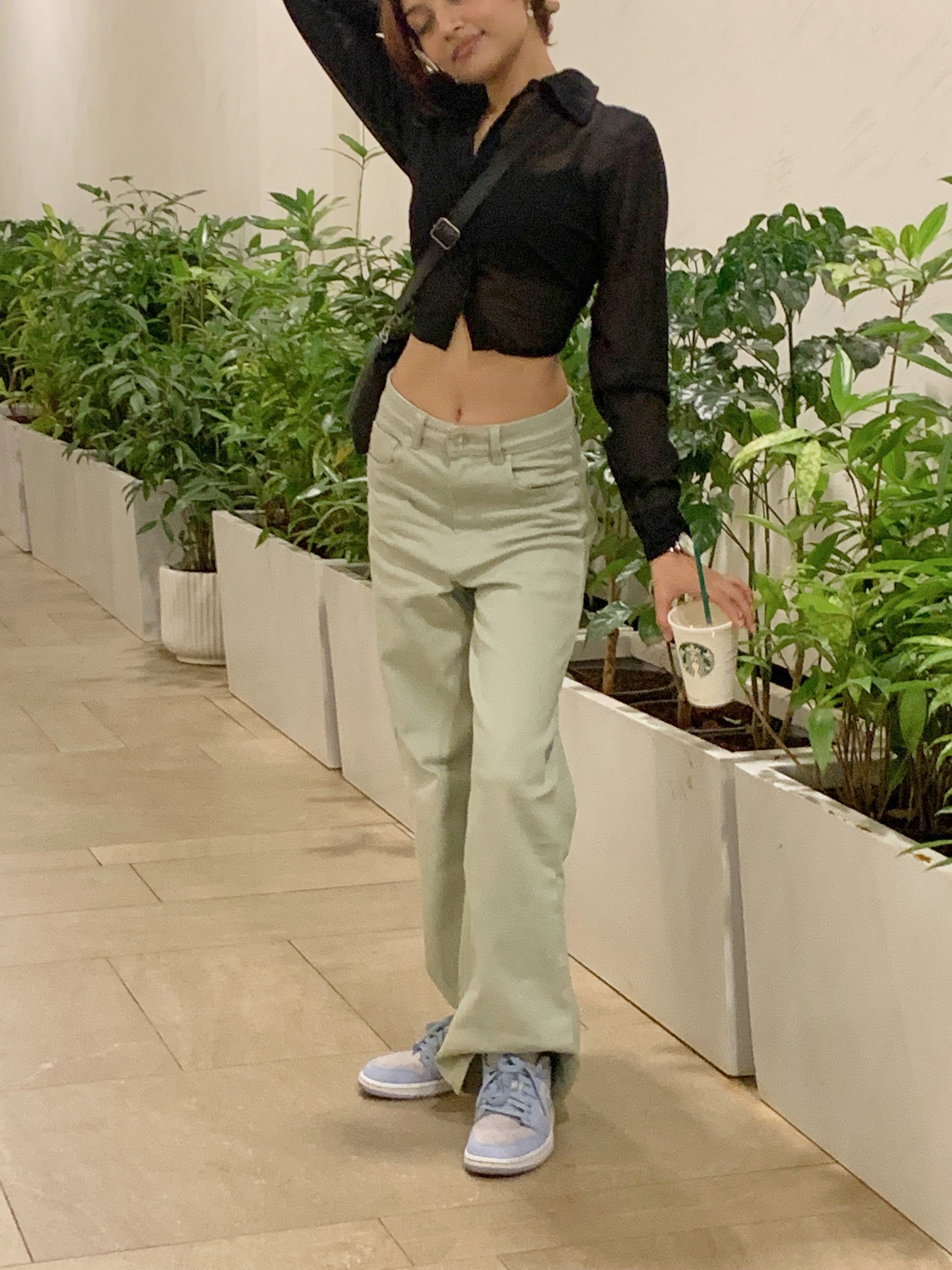 Trixie black mesh shirt top - Emprall