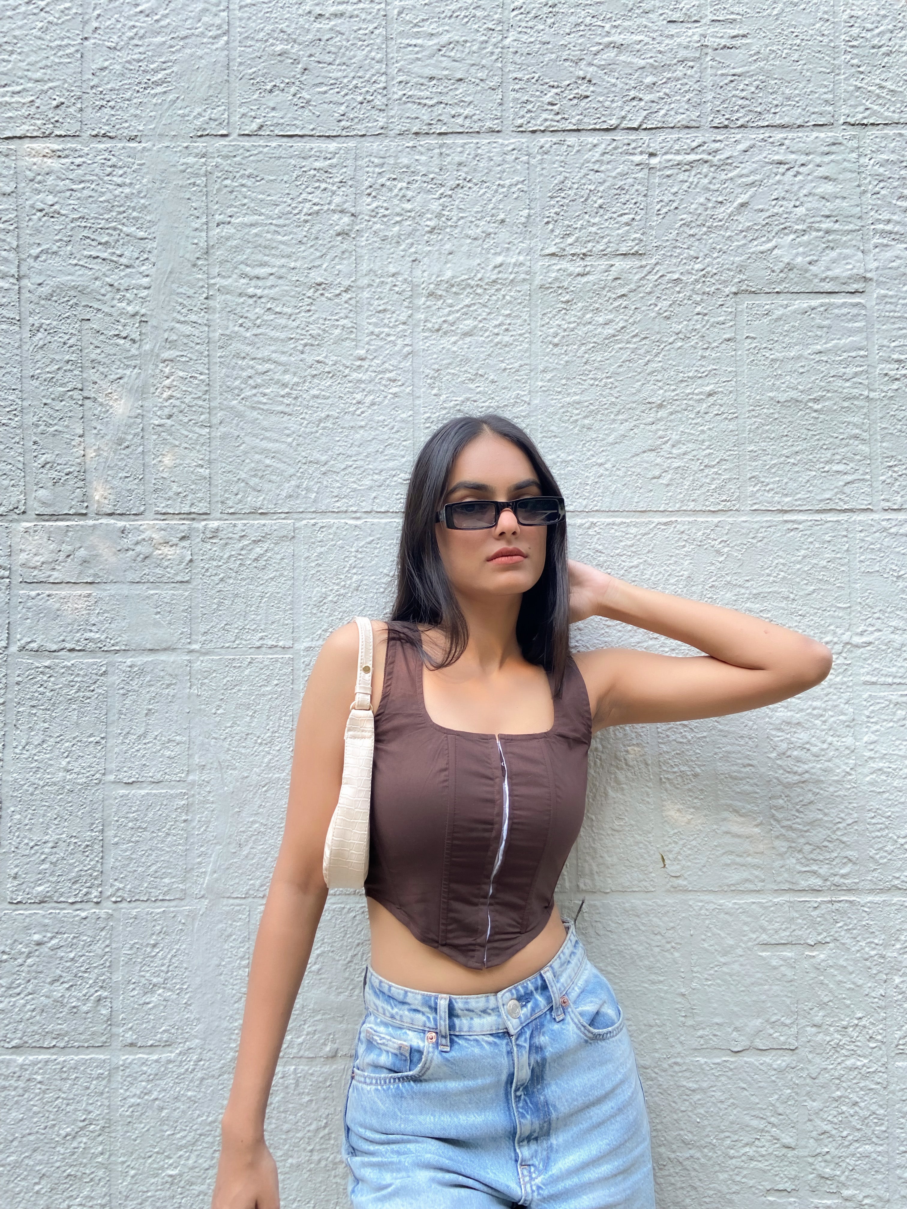 Shea Cocoa brown corset top - Emprall