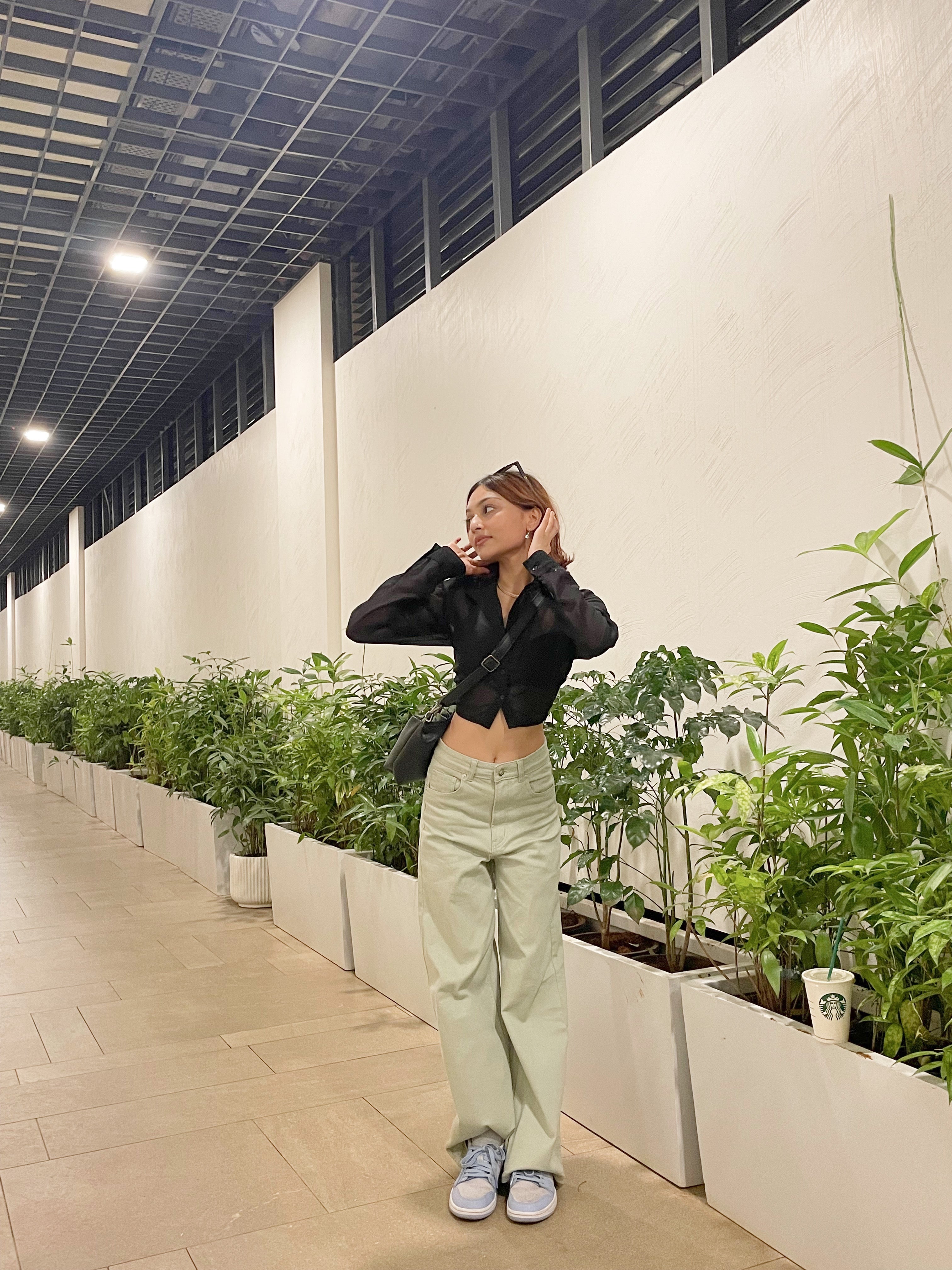 Trixie black mesh shirt top - Emprall