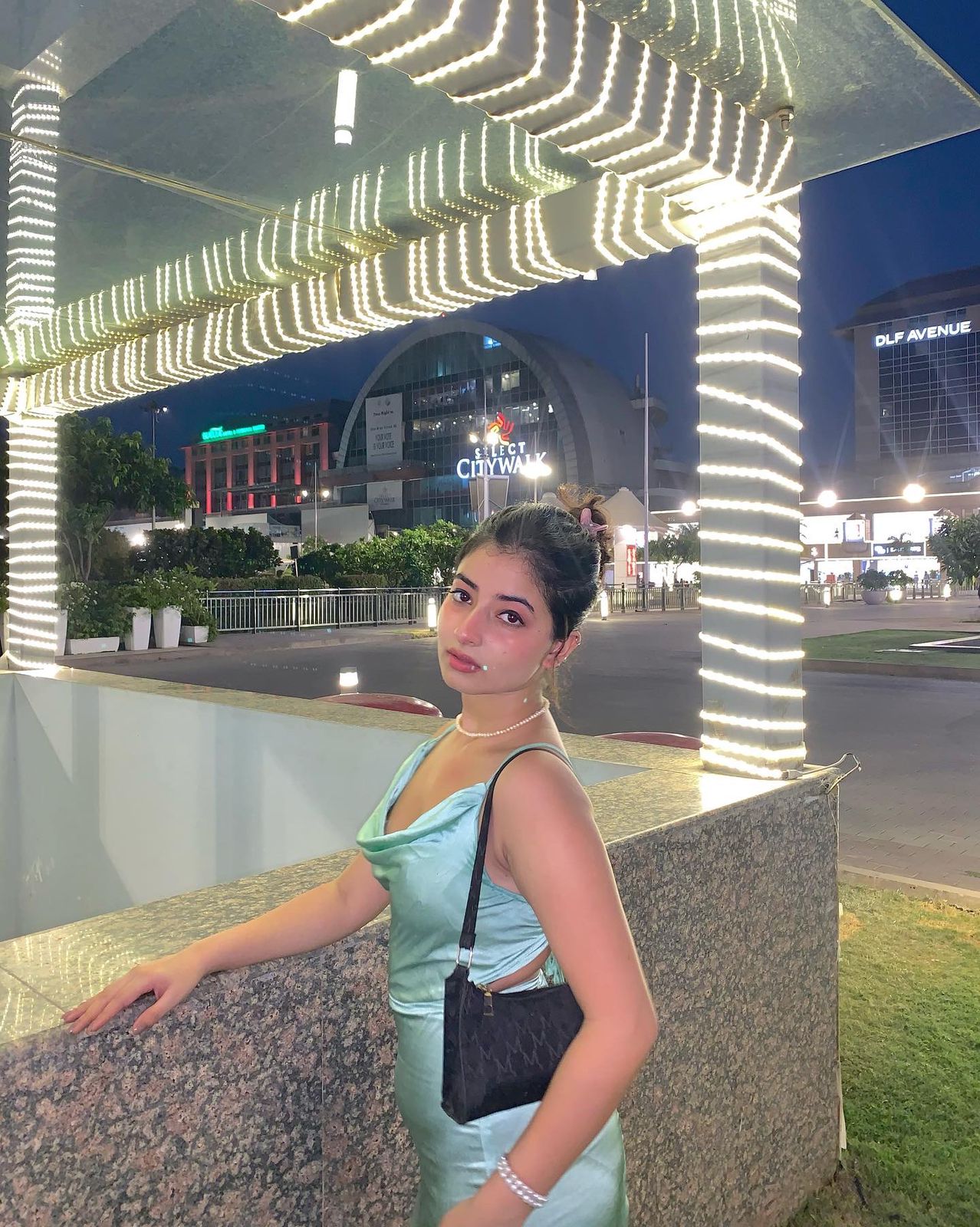 Alessa Sage maxi satin dress - Emprall