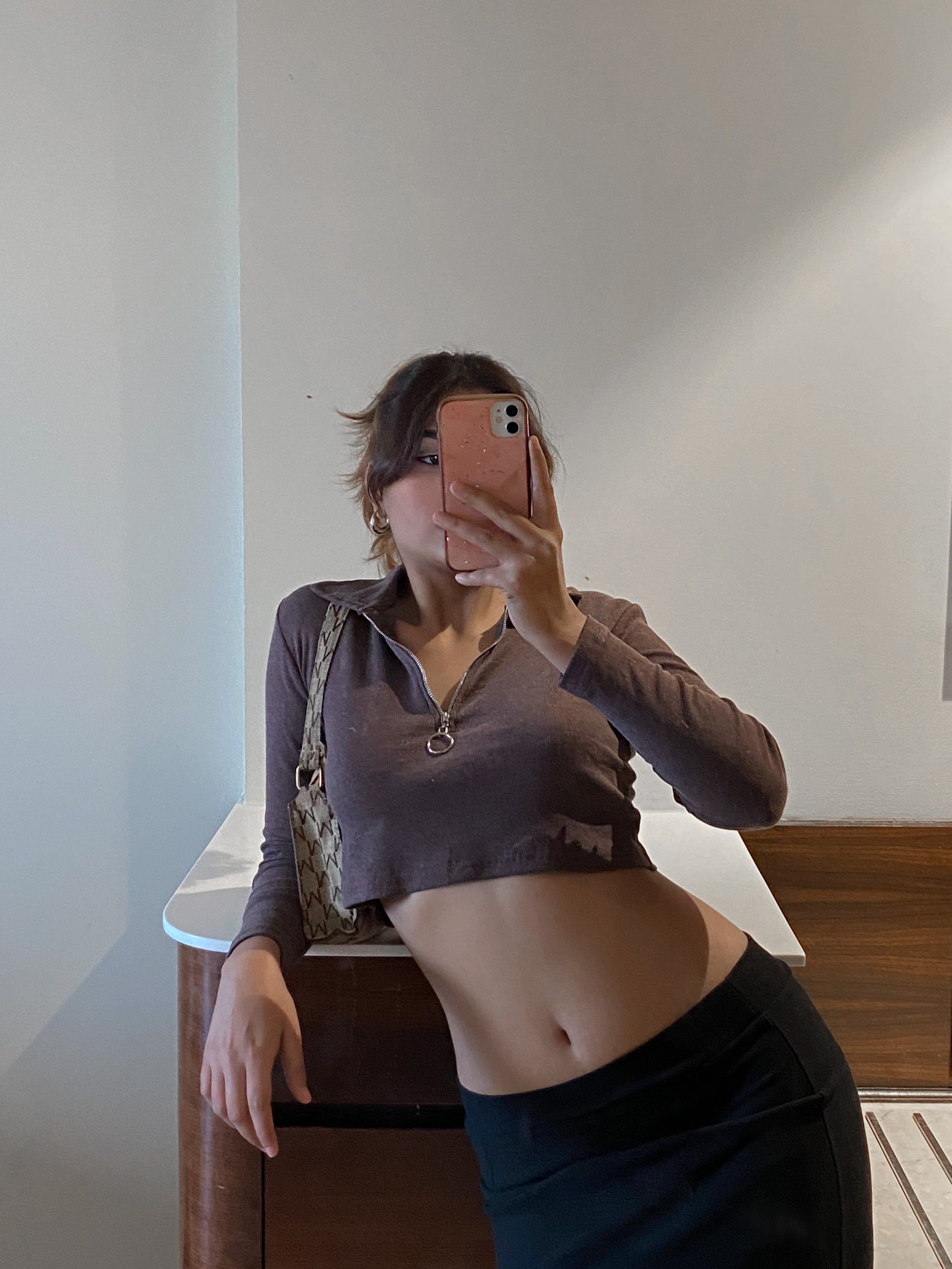 EMMY BROWN ZIPPER POLO - Emprall