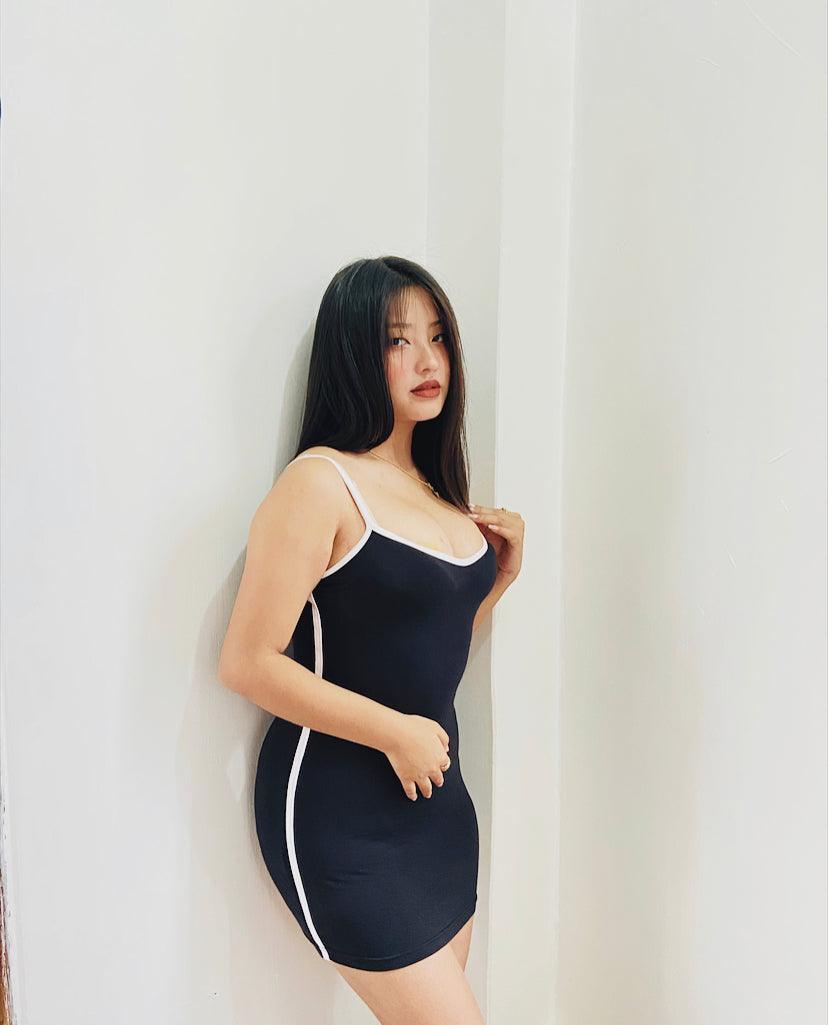 Midnight White Tipping Dress - Emprall