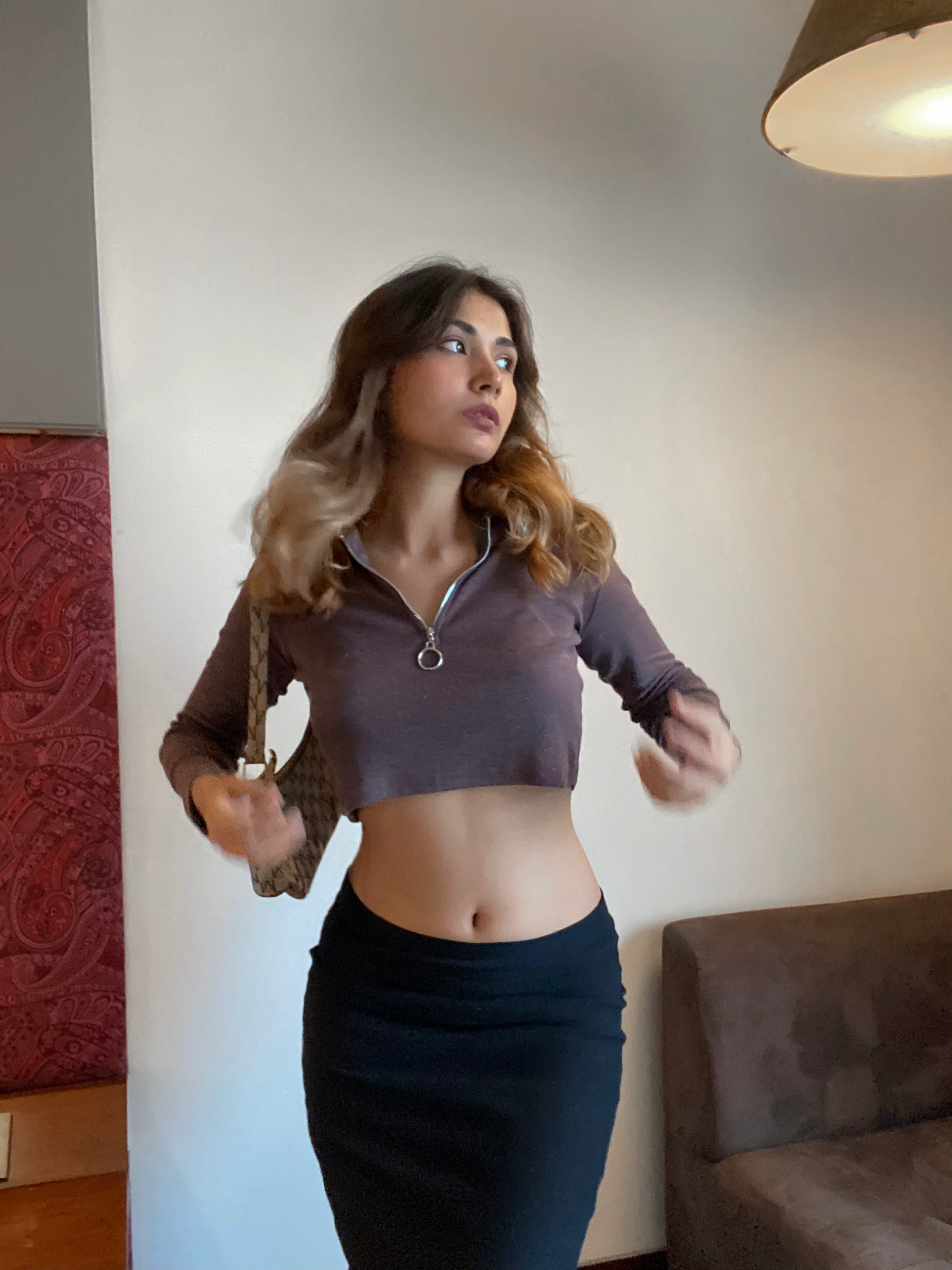 EMMY BROWN ZIPPER POLO - Emprall