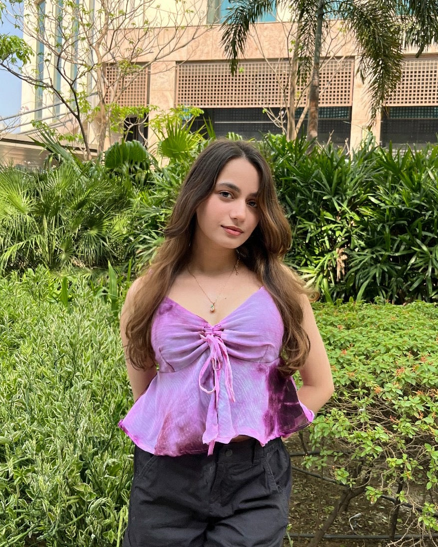 Edith wine tie & dye top - Emprall