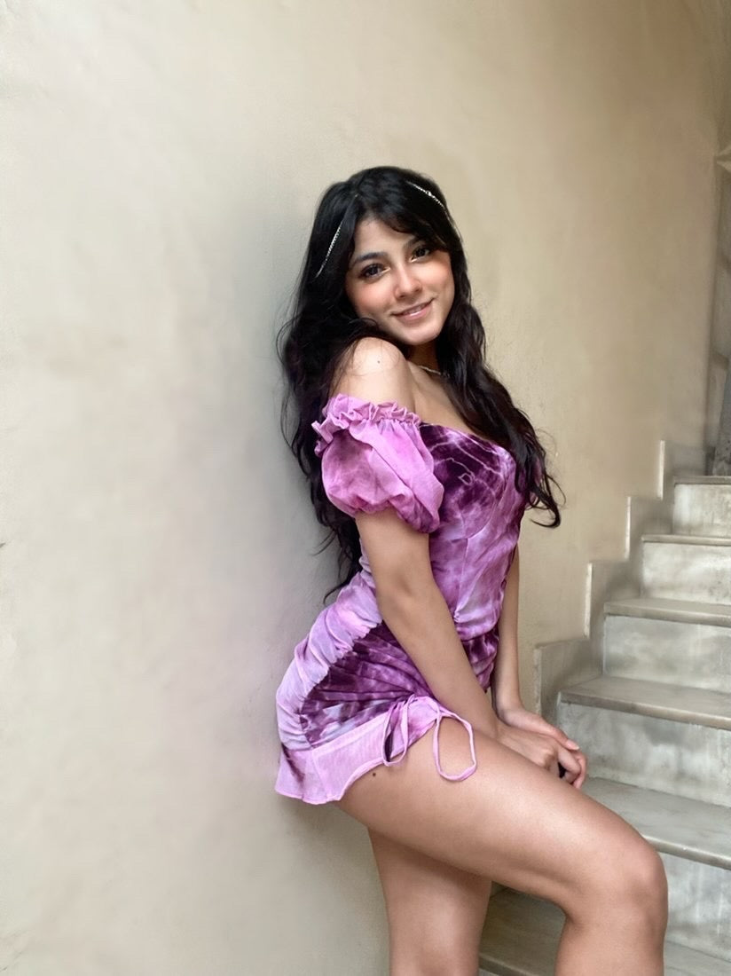 Lush wine tie & dye dress - Emprall