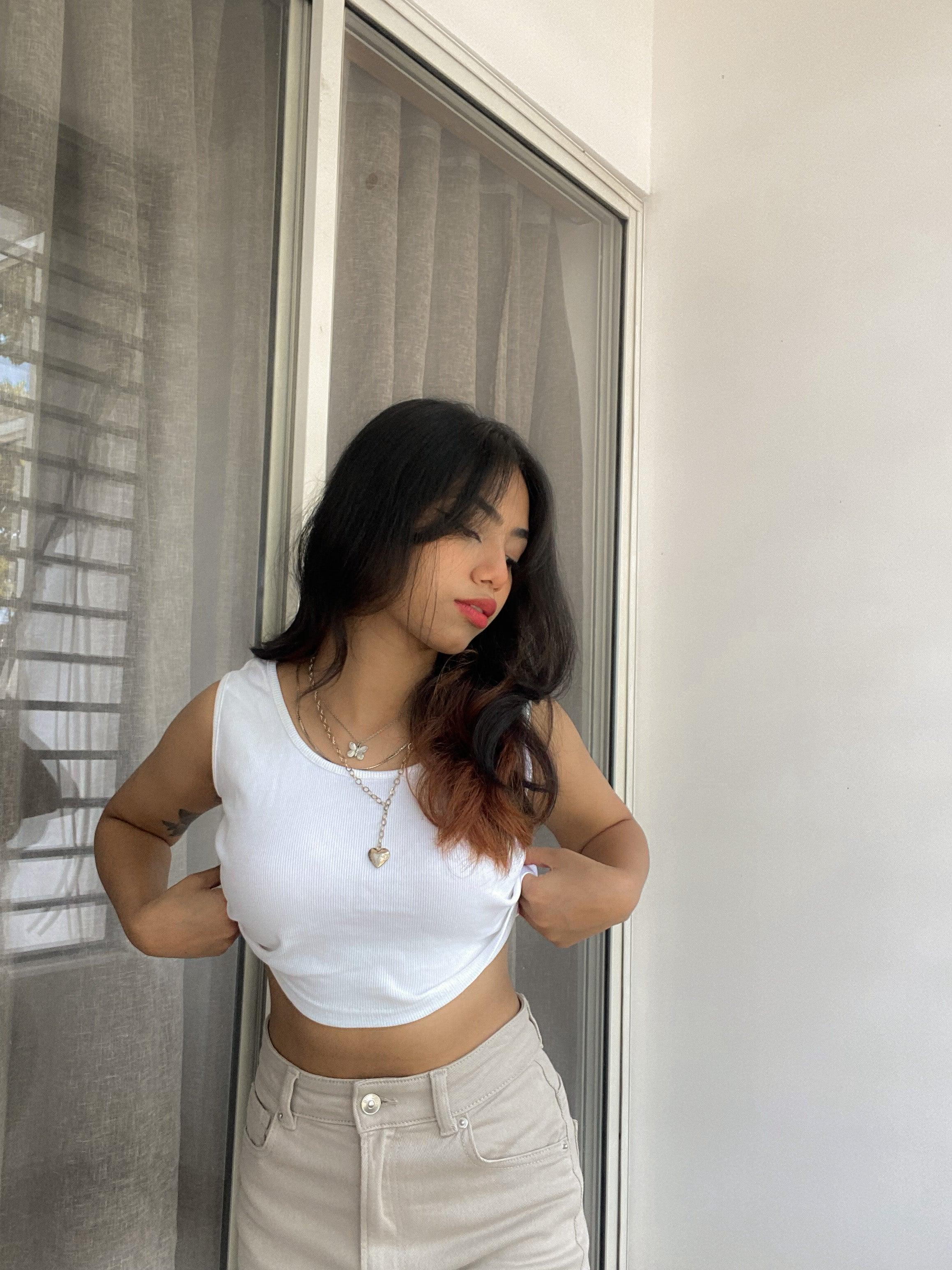 White Retro Tank Top - Emprall